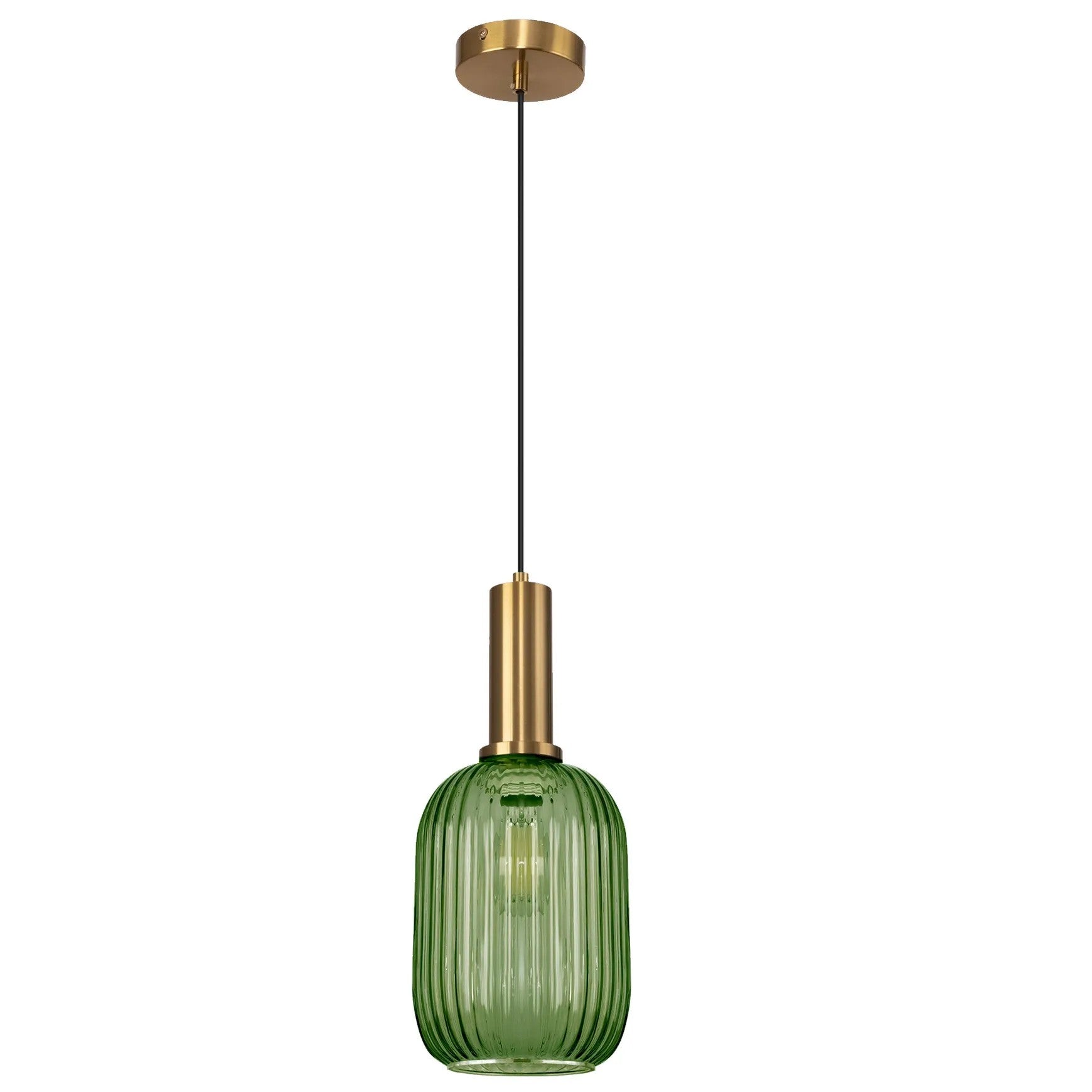 Lampa Sufitowa Wisząca Szklana APP459-1CP Zielona 3