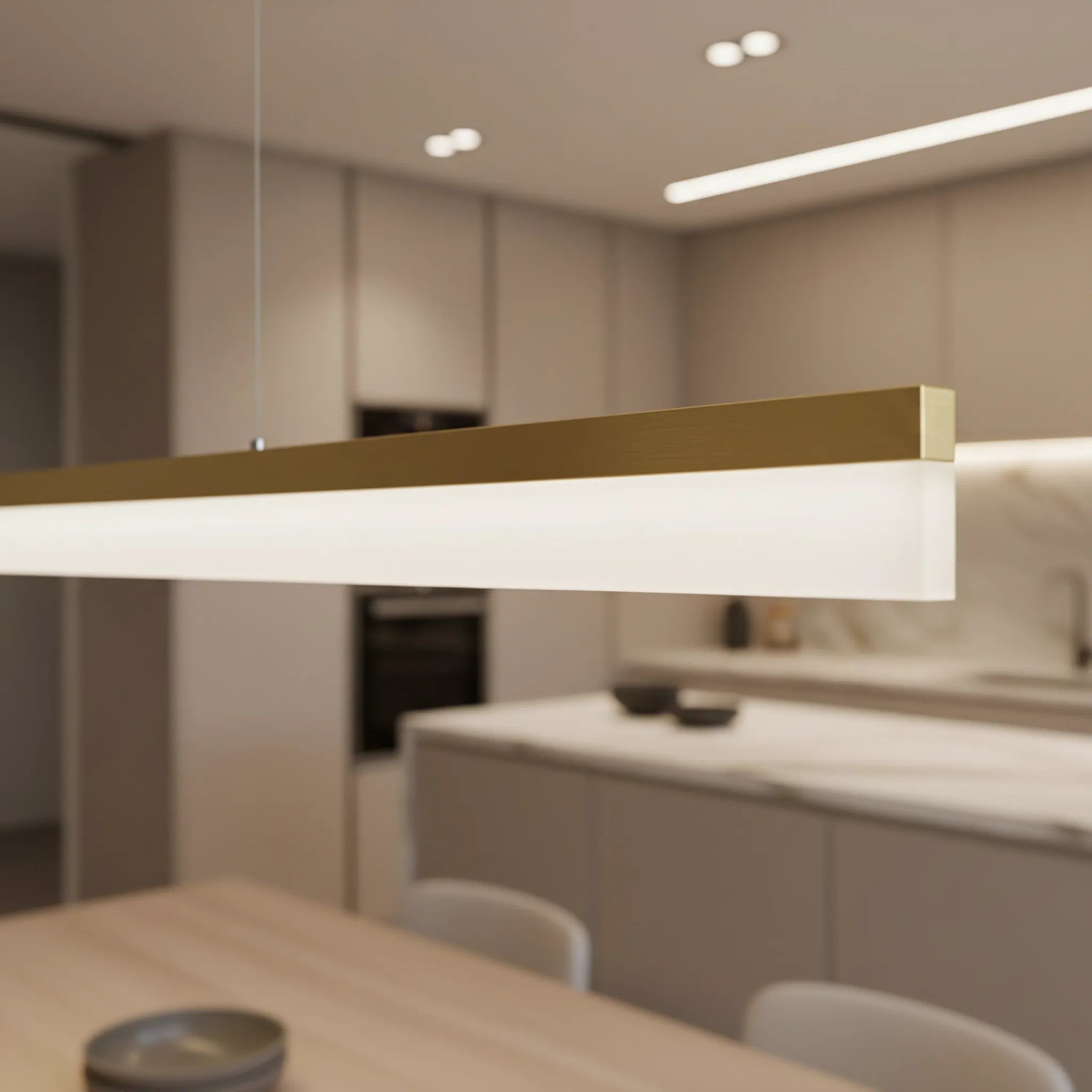 Lampa Wisząca LED APP1697-CP 200 Cm Złota Szczotkowana 3