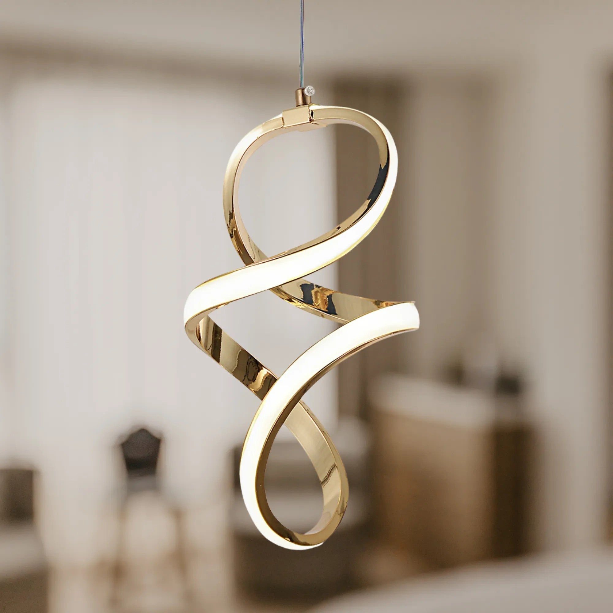 LAMPA WISZĄCA LED G074-1CP Złota 3
