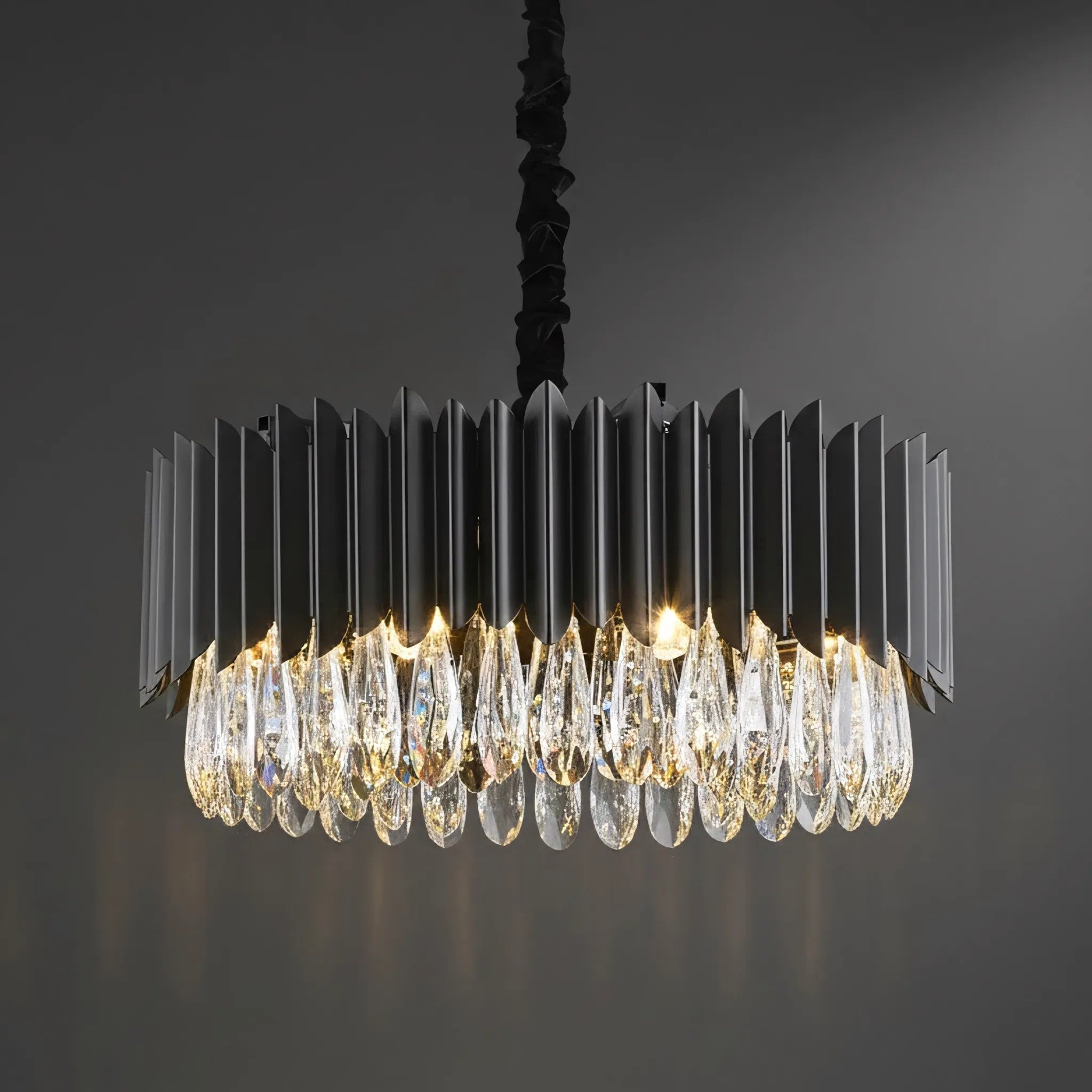 Lampa Sufitowa Wisząca APP1657-8CP Czarna 3