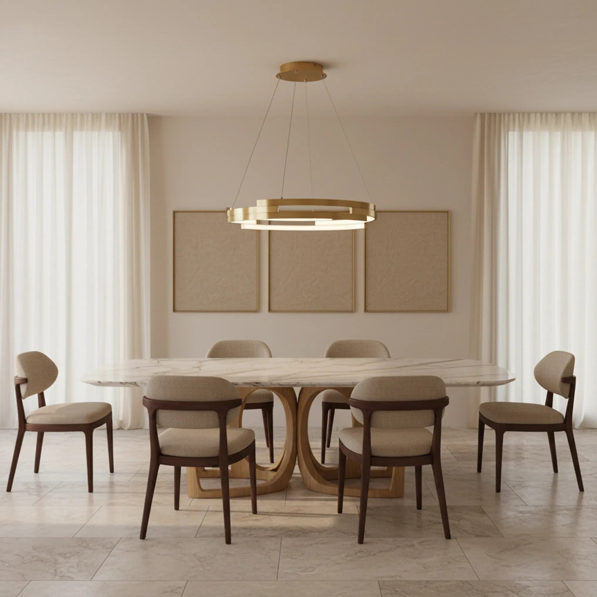 LAMPA SUFITOWA WISZĄCA G127-CP 50cm Złota 3