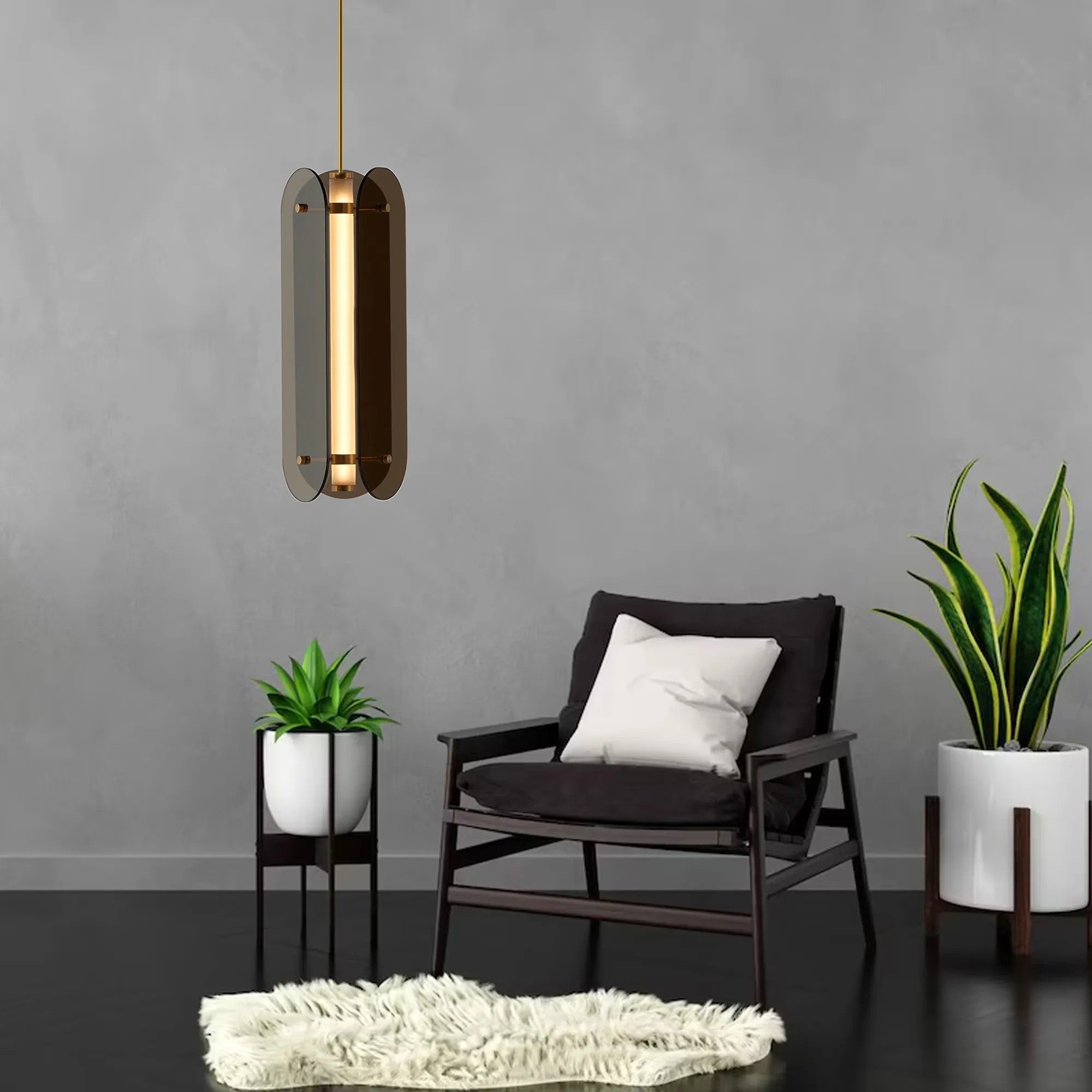LAMPA SUFITOWA WISZĄCA Czarna APP1676-CP Long 3