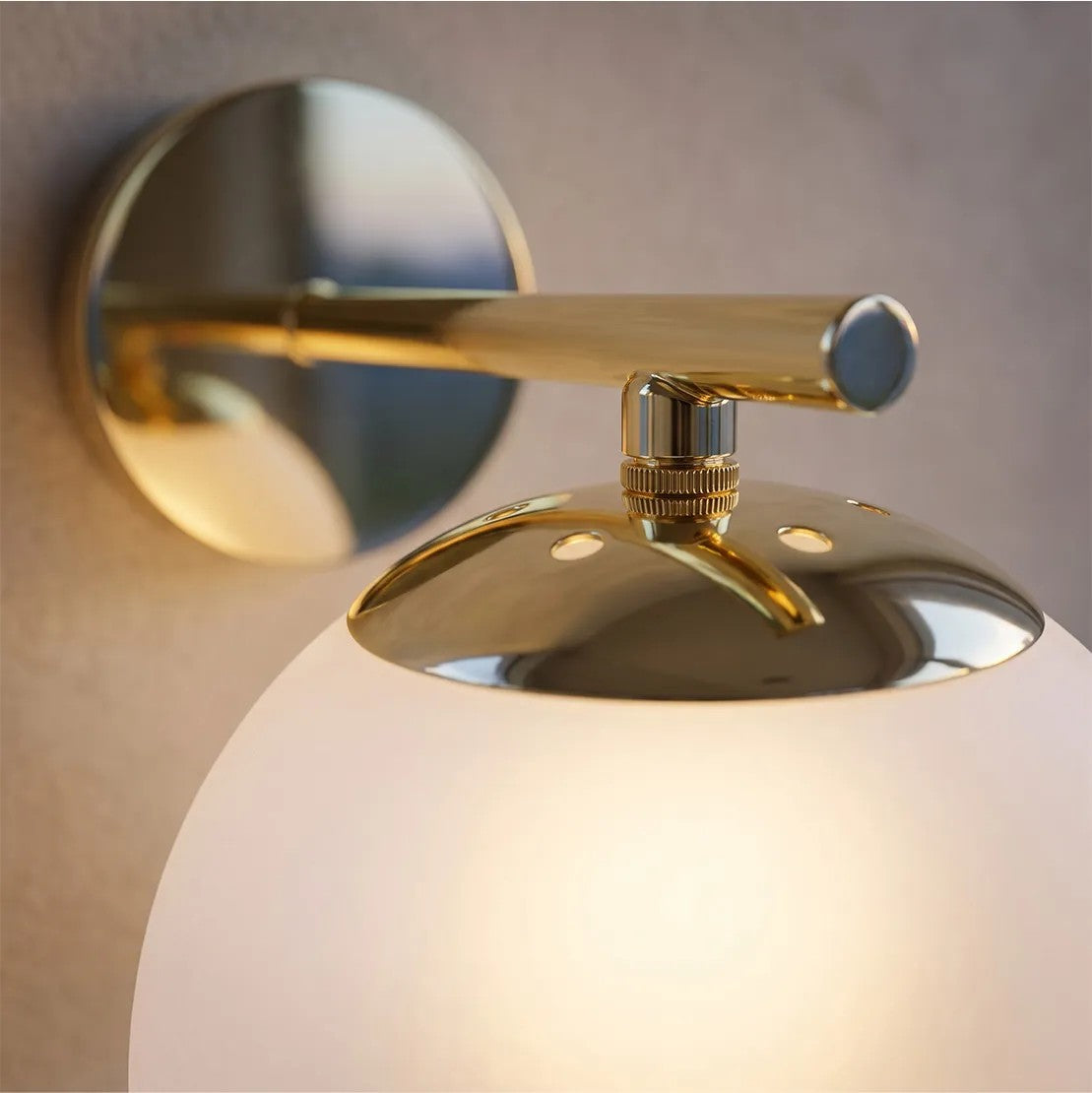 Lampa Ścienna Kinkiet Szklana Kula APP684-1W Złota 3