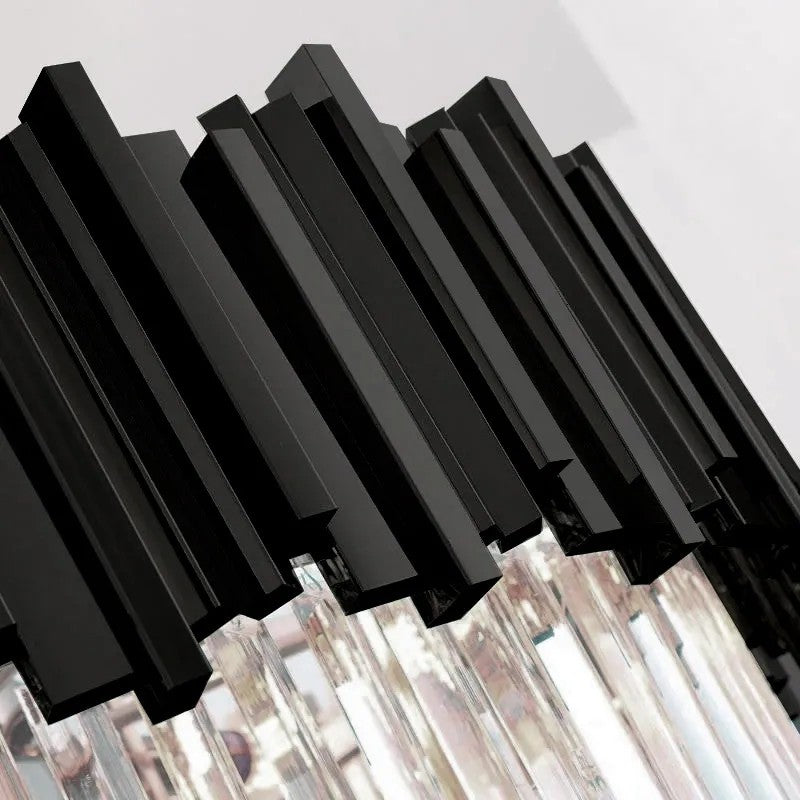 Lampa Sufitowa Plafon Kryształowa APP1481-1C Black Matt 3