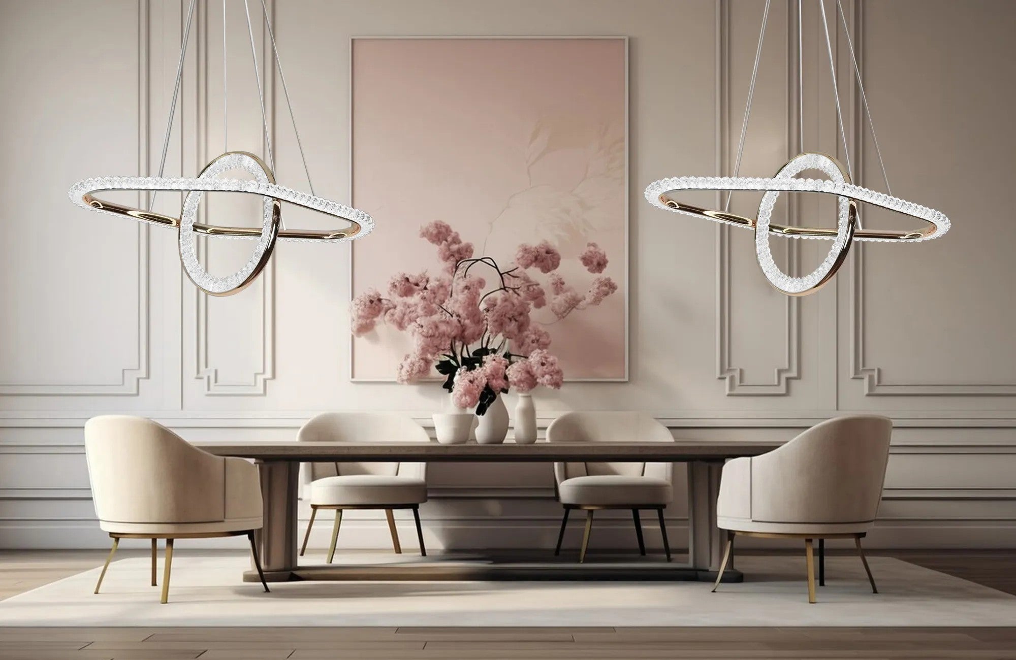 LAMPA WISZĄCA LED G034-CP ZŁOTA 3