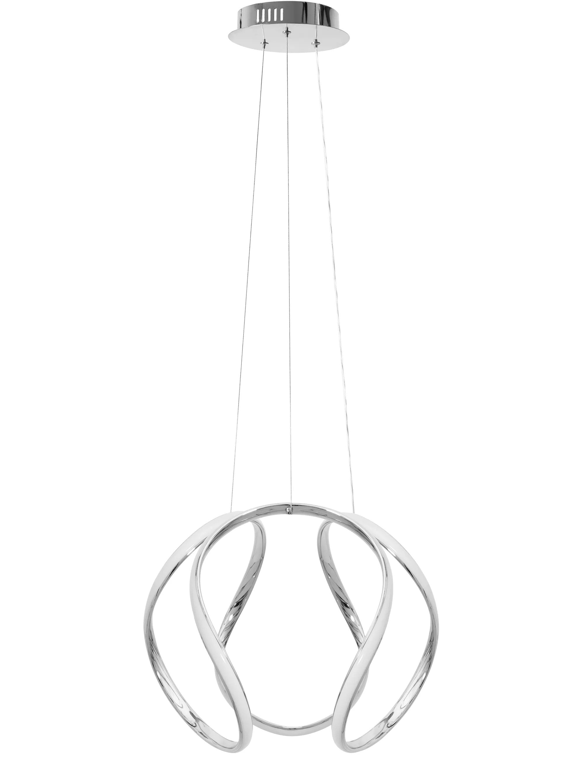 Lampa Sufitowa Wisząca Nowoczesna LED + PILOT APP385-CP CHROM 3