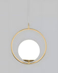 Lampa Sufitowa Wisząca Szklana Kula G109-1W Złota 3