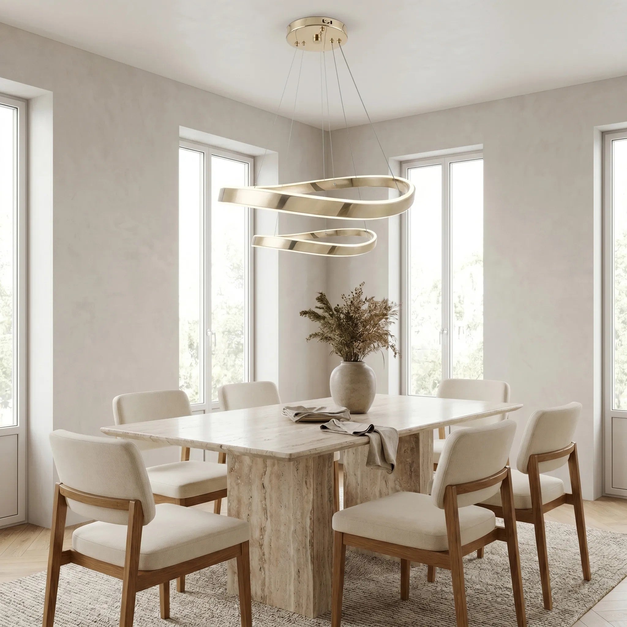 LAMPA SUFITOWA WISZĄCA SWE063-CP ZŁOTA 3