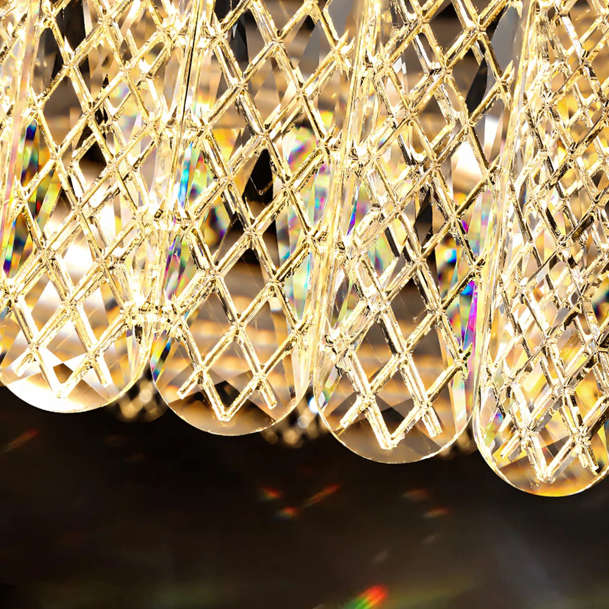 Lampa Wisząca LED APP1750-CP Złota + Pilot 3