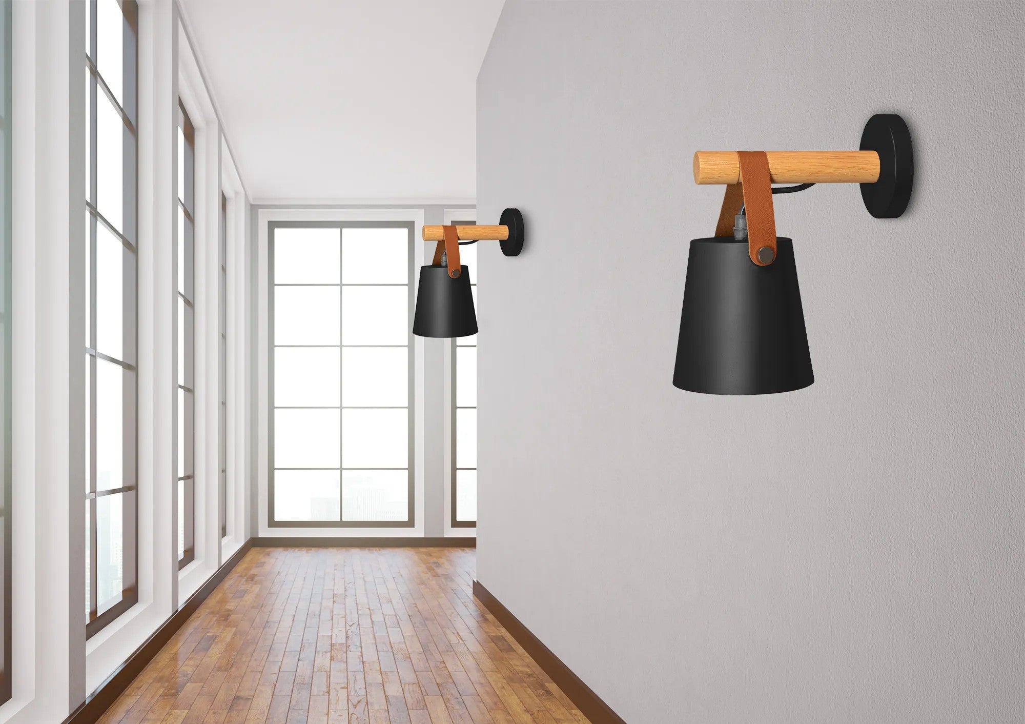 Lampa Kinkiet Ścienny Metalowy Z Paskiem APP466-1W Czarna 3