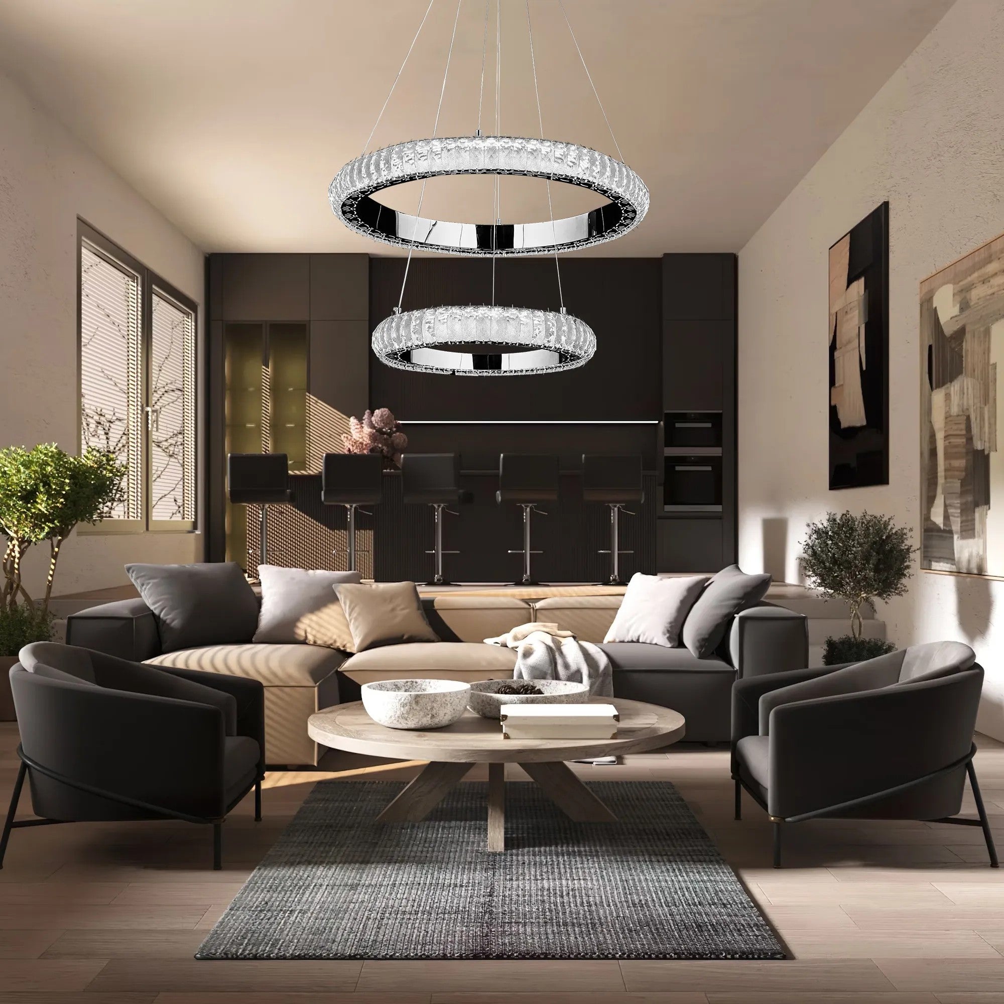 LAMPA WISZĄCA LED G044-2CP CHROM 3