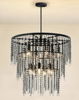 Lampa Kryształowa Wisząca APP1314-CP Czarna 3