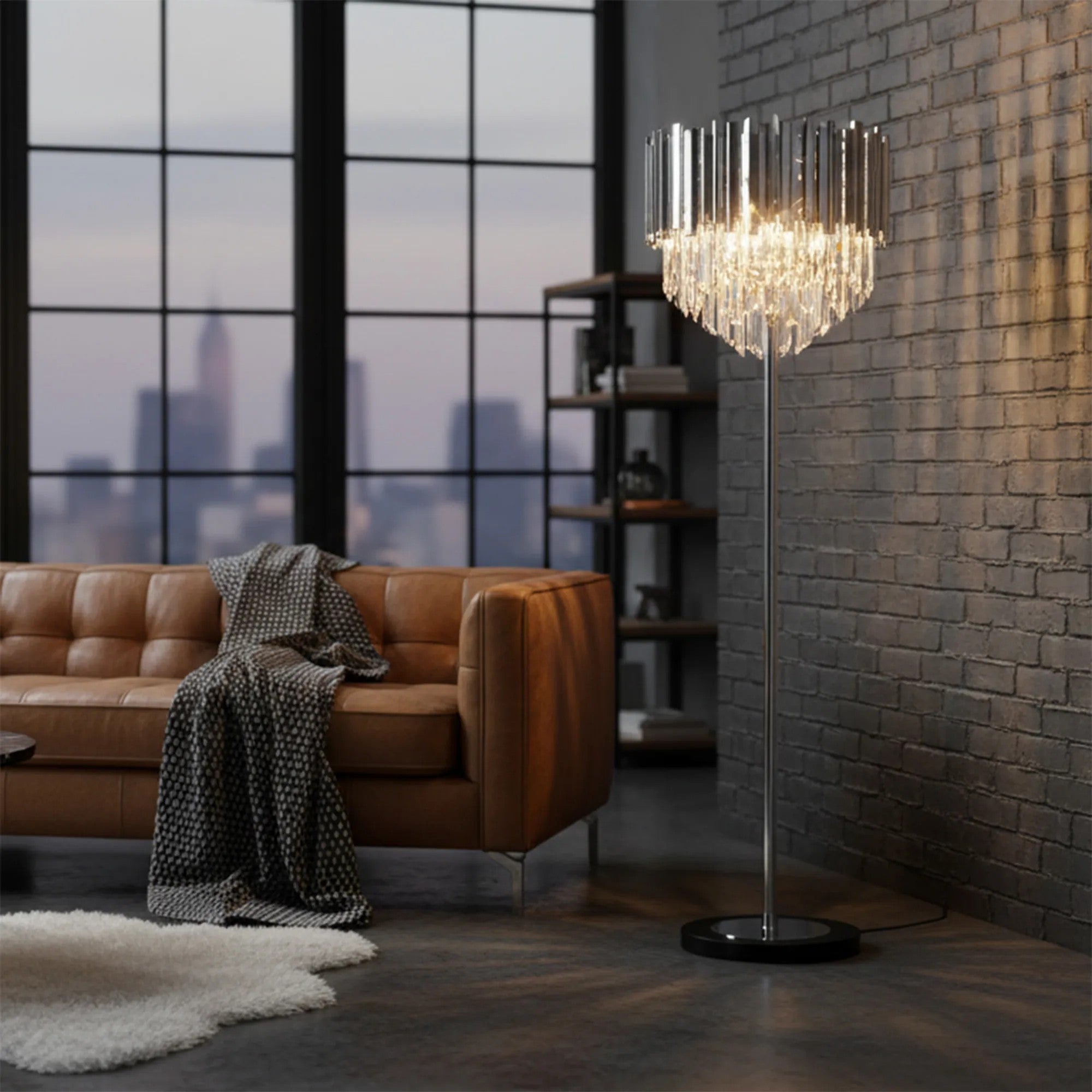 Lampa Stojąca Podłogowa APP1716-3F Chrom 3