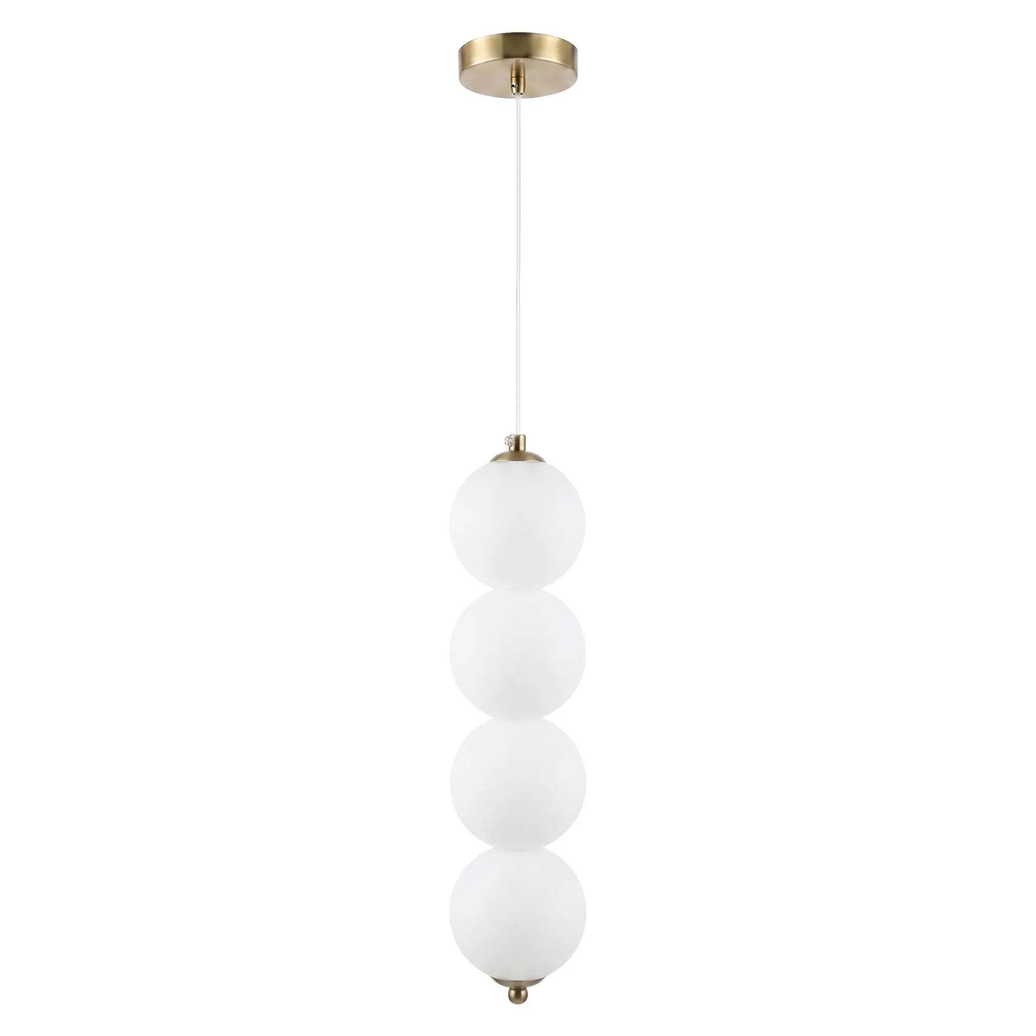 Lampa Sufitowa Wisząca LED LHJ118-4CP Złota Szczotkowana 3