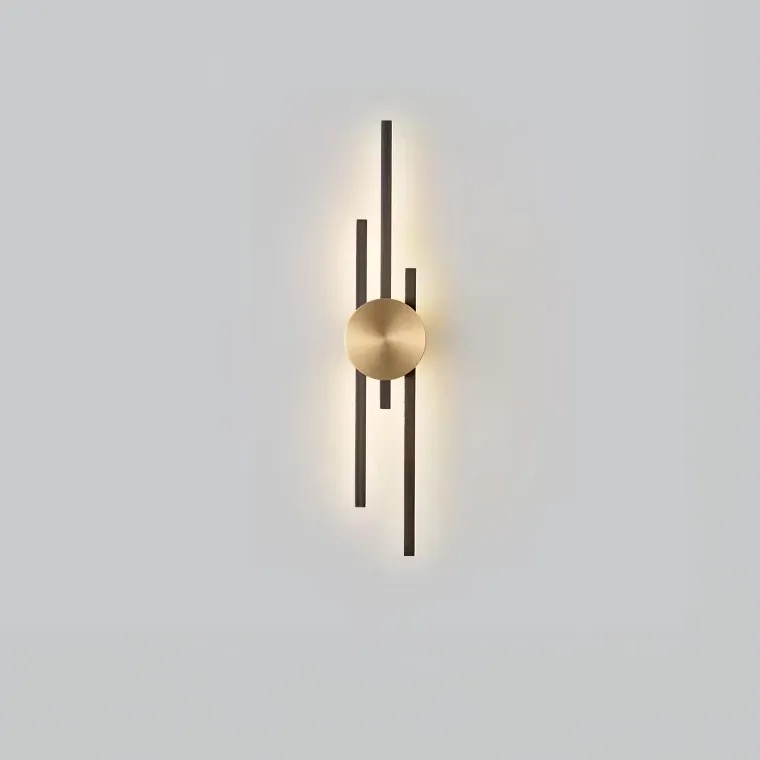 LAMPA ŚCIENNA KINKIET LED APP1437-W CZARNA/ZŁOTA 3