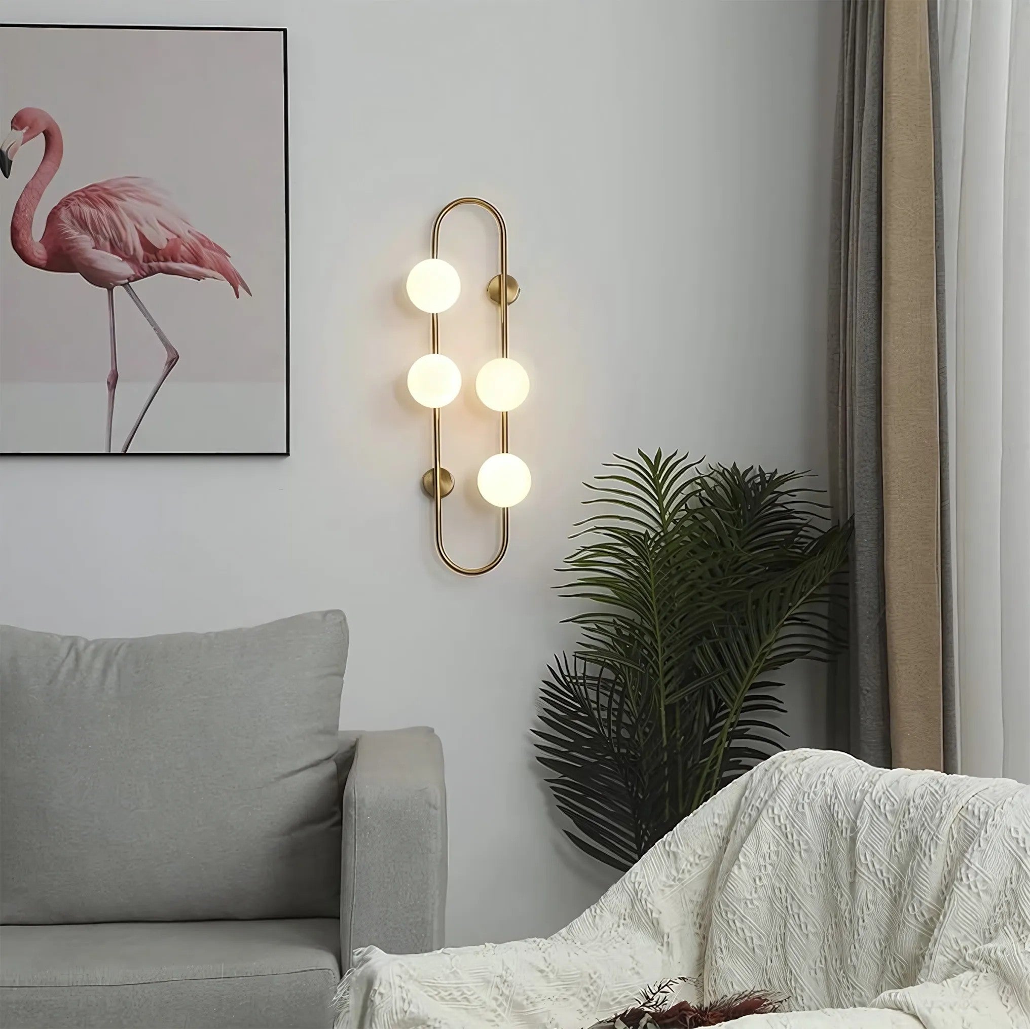 LAMPA ŚCIENNA KINKIET APP1144-4W Złota 3