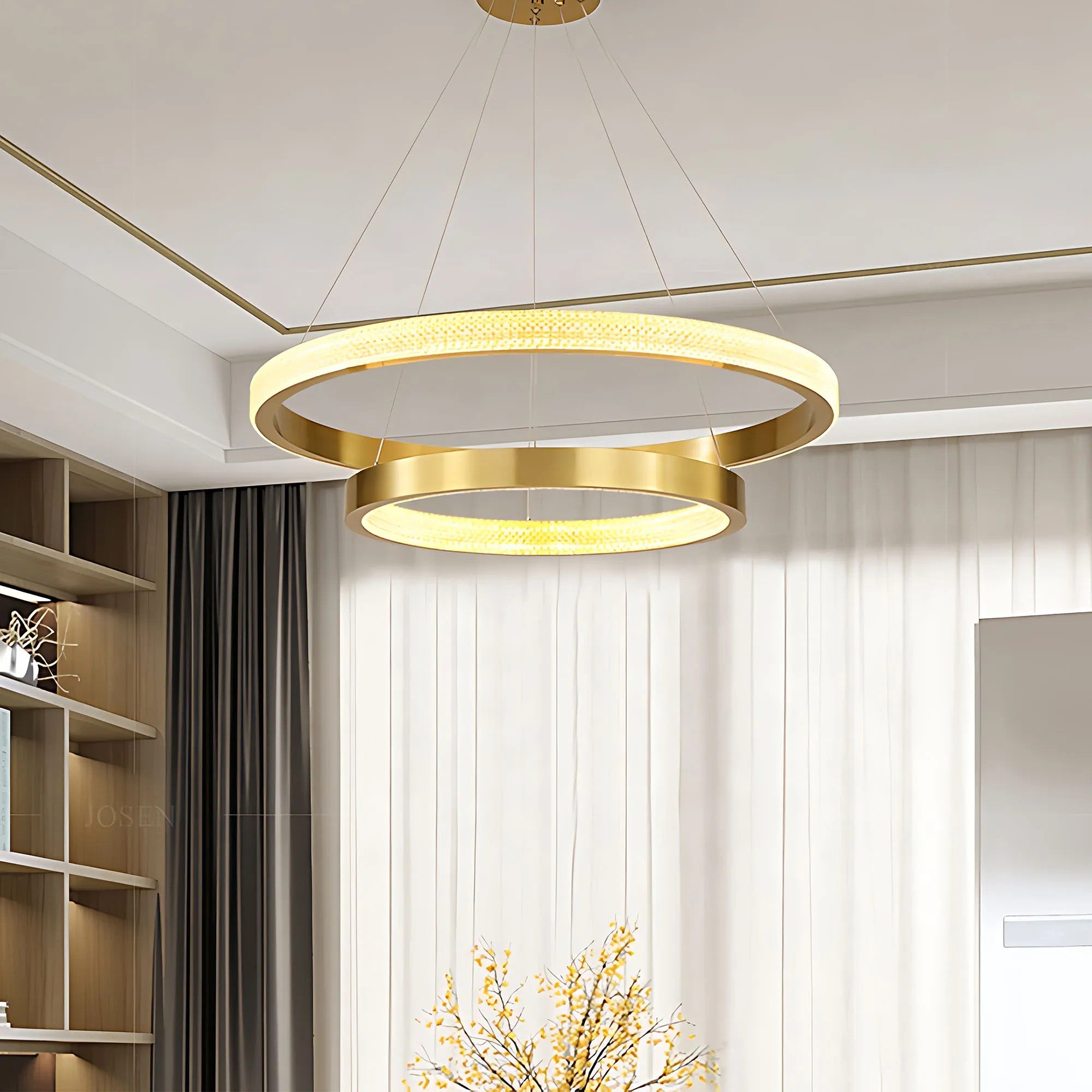 LAMPA SUFITOWA WISZĄCA LED APP1772-CP Złoto Szczotkowane 3