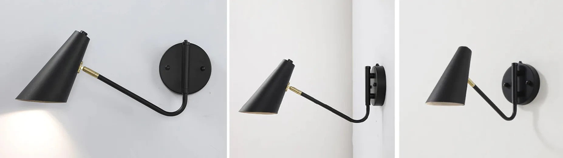 LAMPA ŚCIENNA KINKIET APP1139-1W Czarno-złota 3