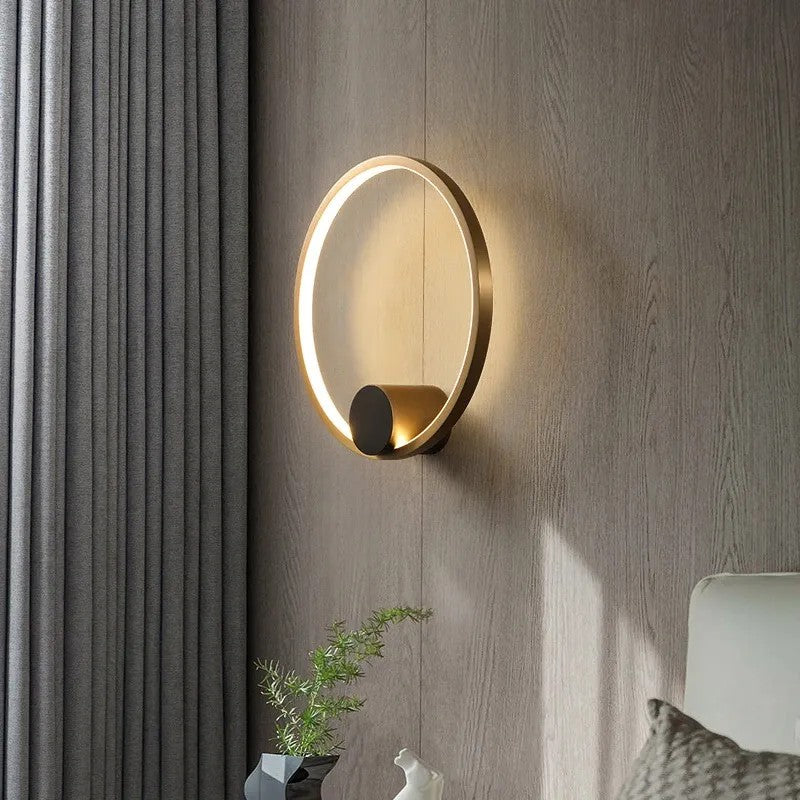 LAMPA ŚCIENNA KINKIET LED APP1385-CW OLD GOLD 30cm 3