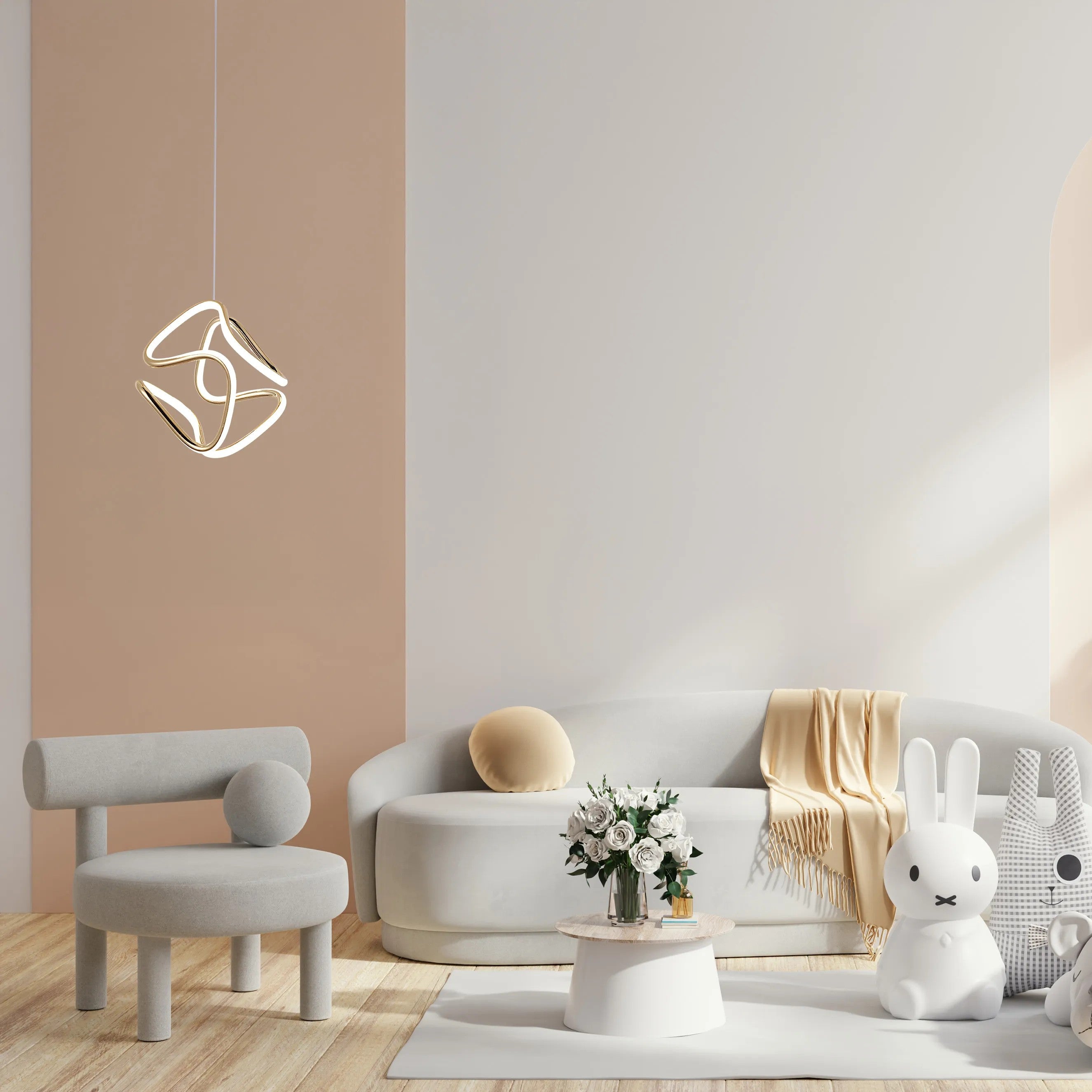 LAMPA WISZĄCA LED G067-CP ZŁOTA 3