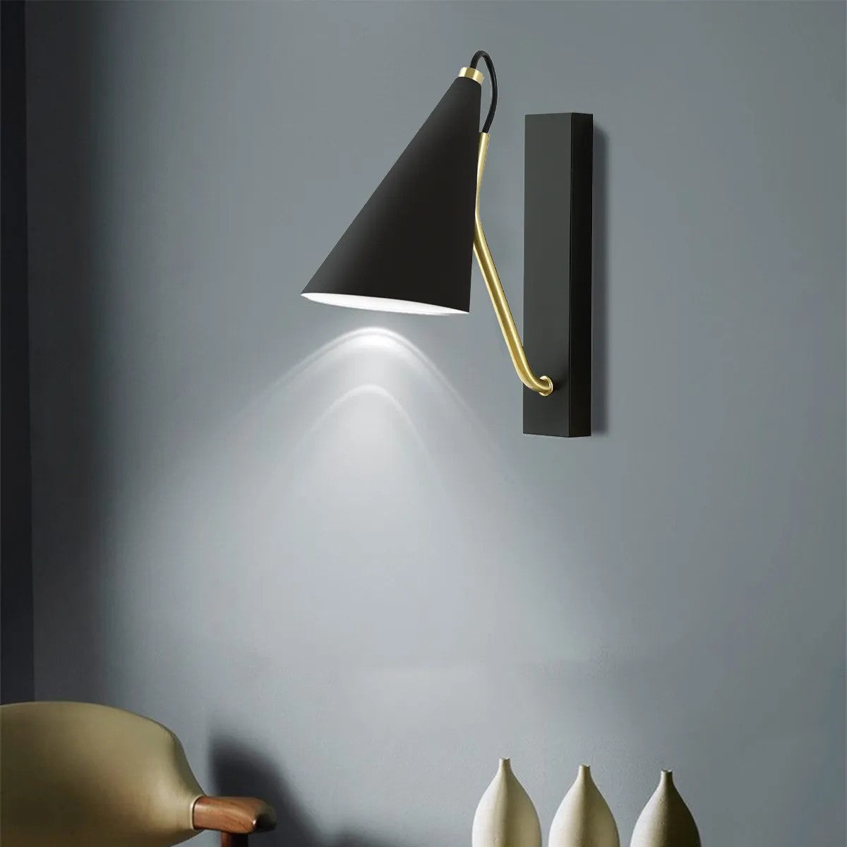 LAMPA ŚCIENNA KINKIET APP1142-1W Czarna 3