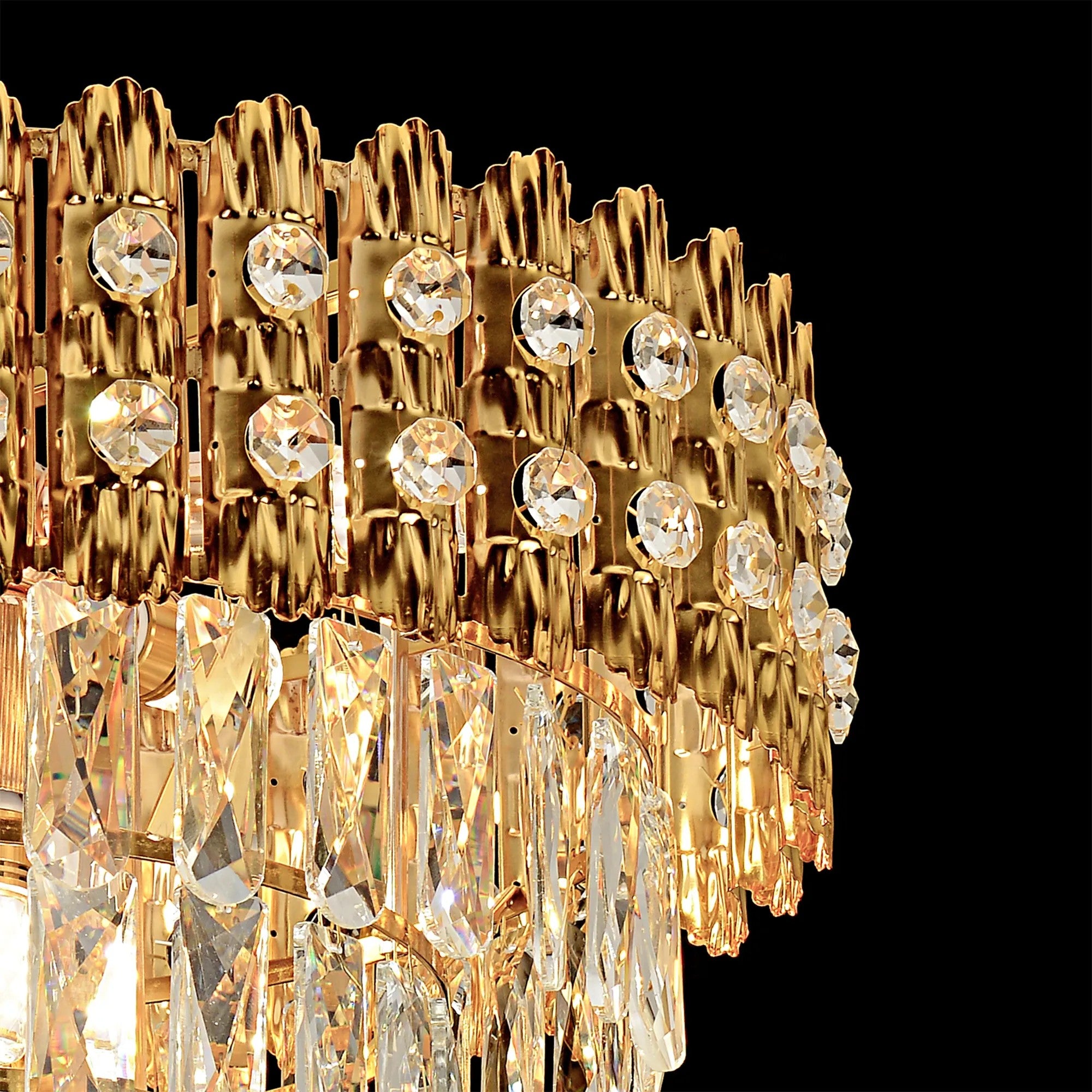 Lampa Wisząca Z Kryształami G058-CP 60CM ZŁOTA 3