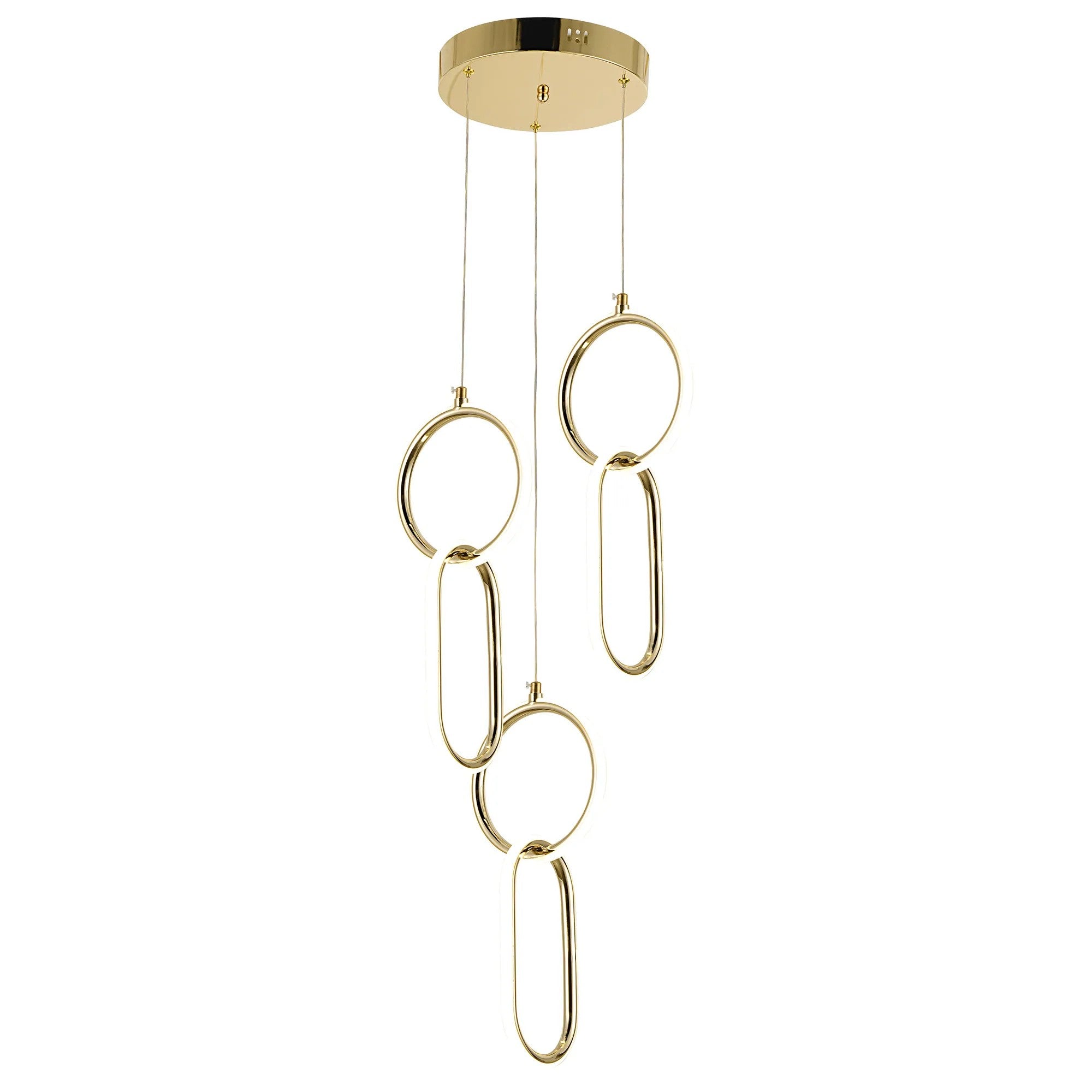 LAMPA WISZĄCA LED G077-3CPR Złota 3