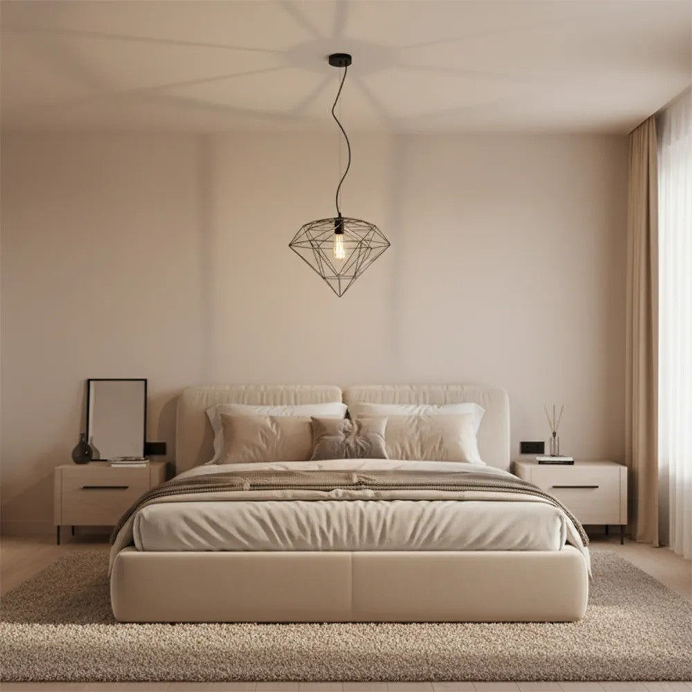 LAMPA WISZĄCA DIAMENT METAL LOFT APP563-1CP Czarna 3