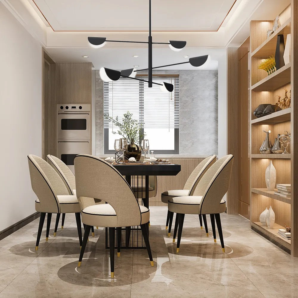 LAMPA SUFITOWA WISZĄCA APP1261-6CP BLACK 3