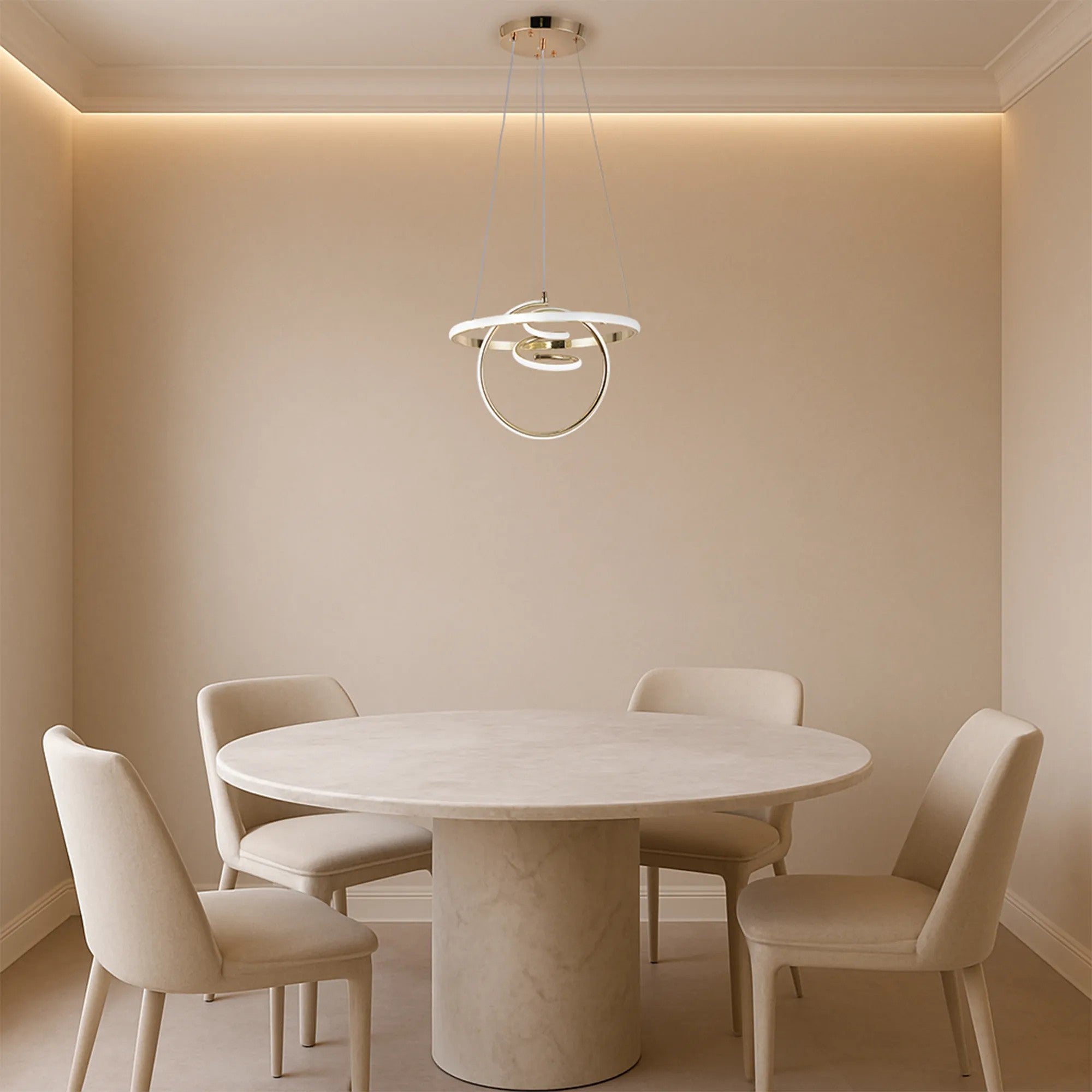 LAMPA WISZĄCA LED G066-CP Złota 3