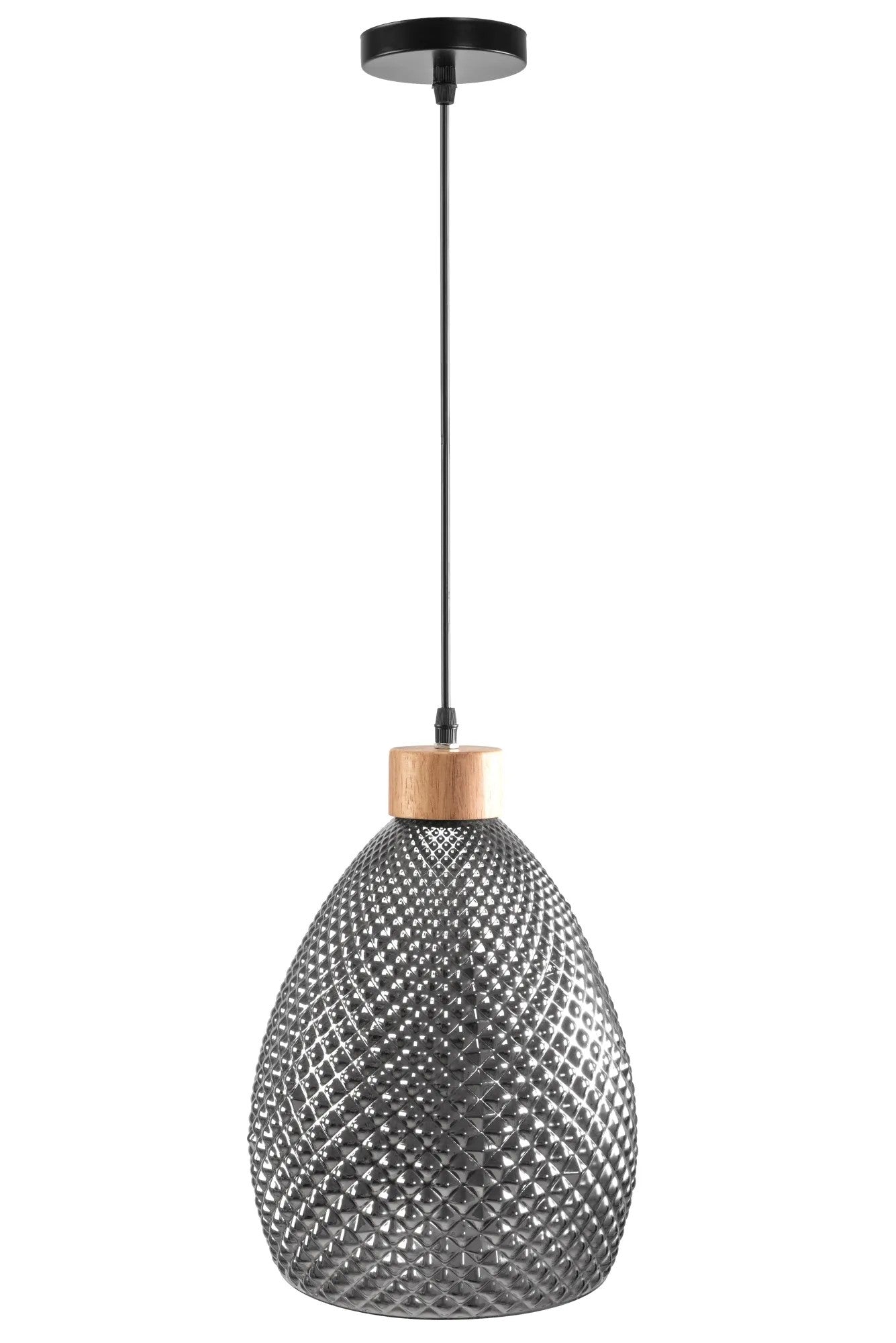 Lampa Sufitowa Szklana Retro APP897-1CP Czarna 3