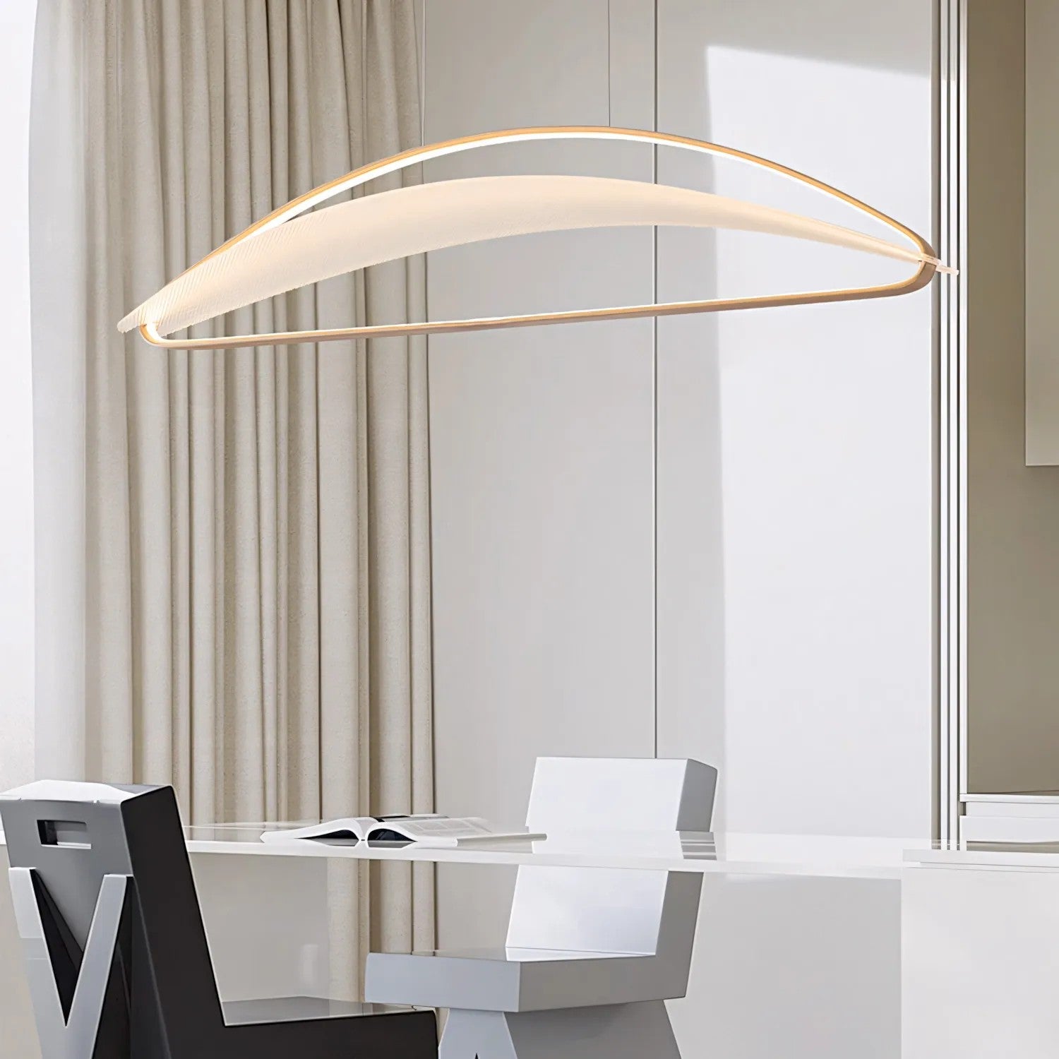 LAMPA SUFITOWA WISZĄCA LED G124-CP Złota 3