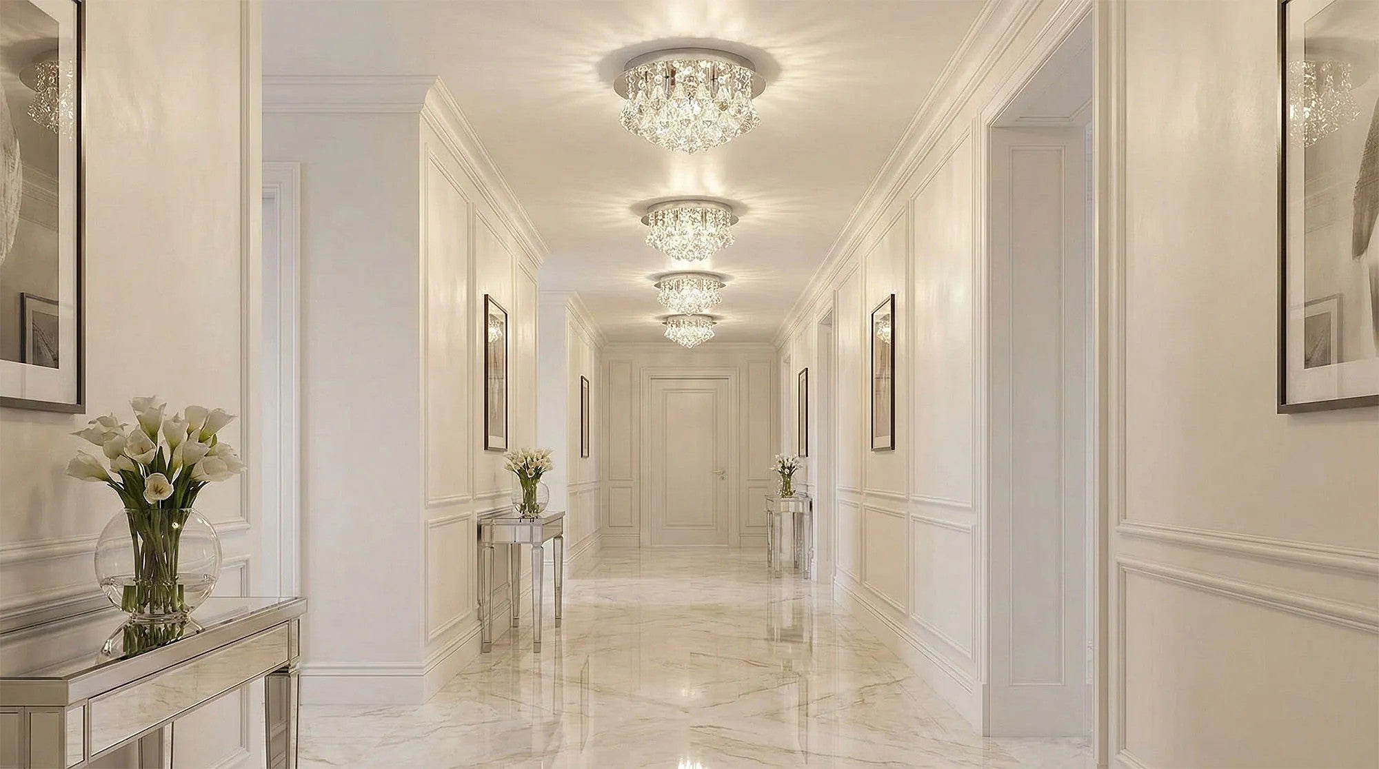 LAMPA KRYSZTAŁOWA PLAFON APP1039-3C CHROM 3