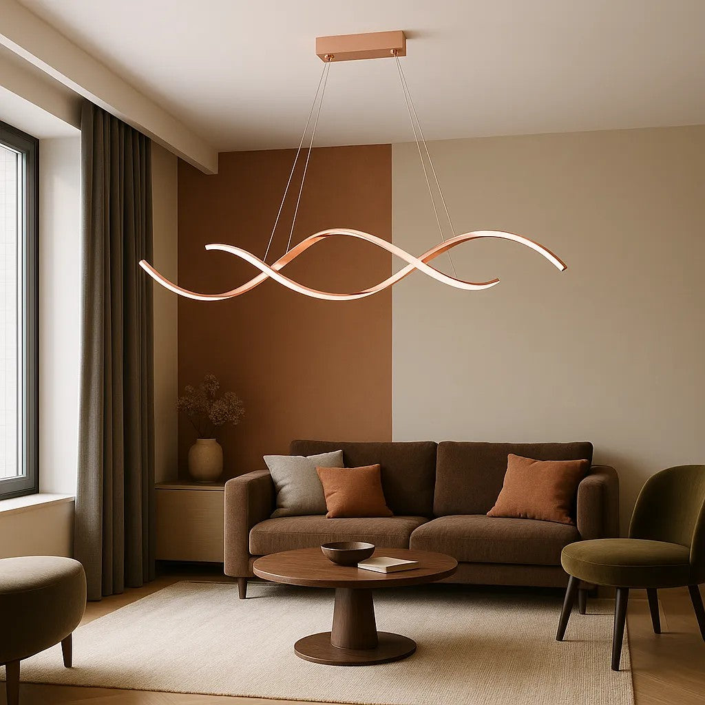 LAMPA WISZĄCA SUFITOWA LED LHJ021-CP JASNE RÓŻOWE ZŁOTO 3