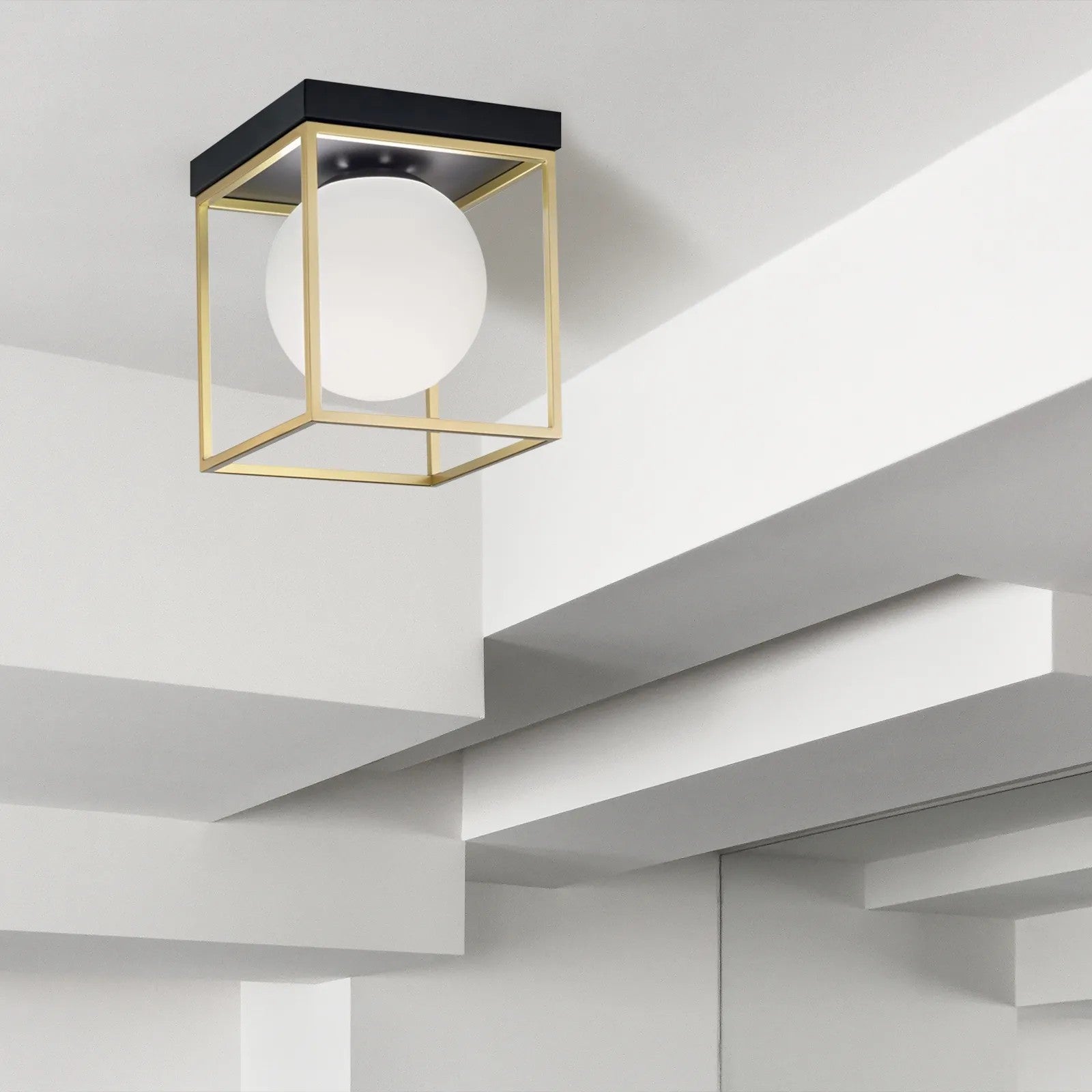 Lampa Sufitowa Plafon APP1166-1C Gold White 3