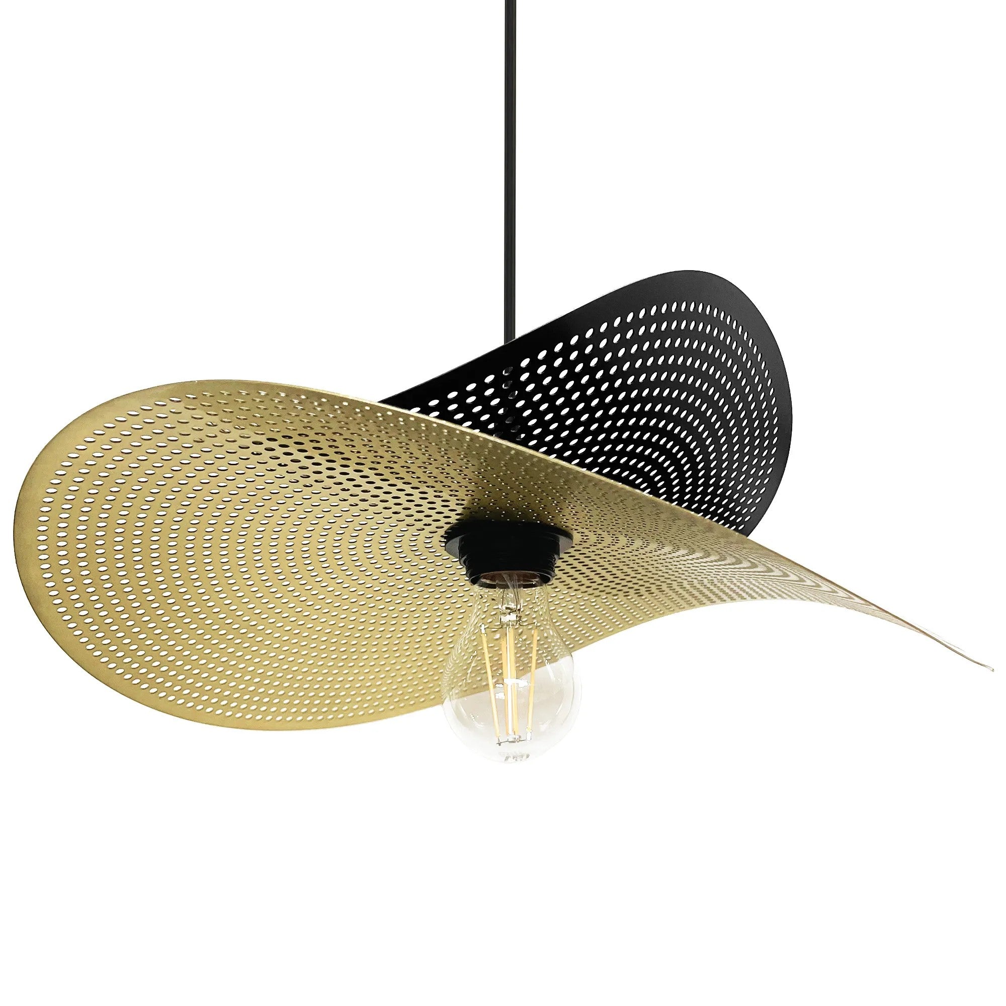LAMPA SUFITOWA WISZĄCA APP1471-1CP Czarna/złoto 3