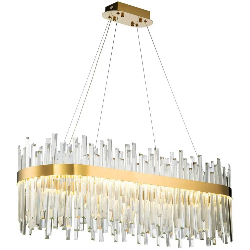 Lampa Sufitowa Kryształowa APP1513-CP80 Złota 3