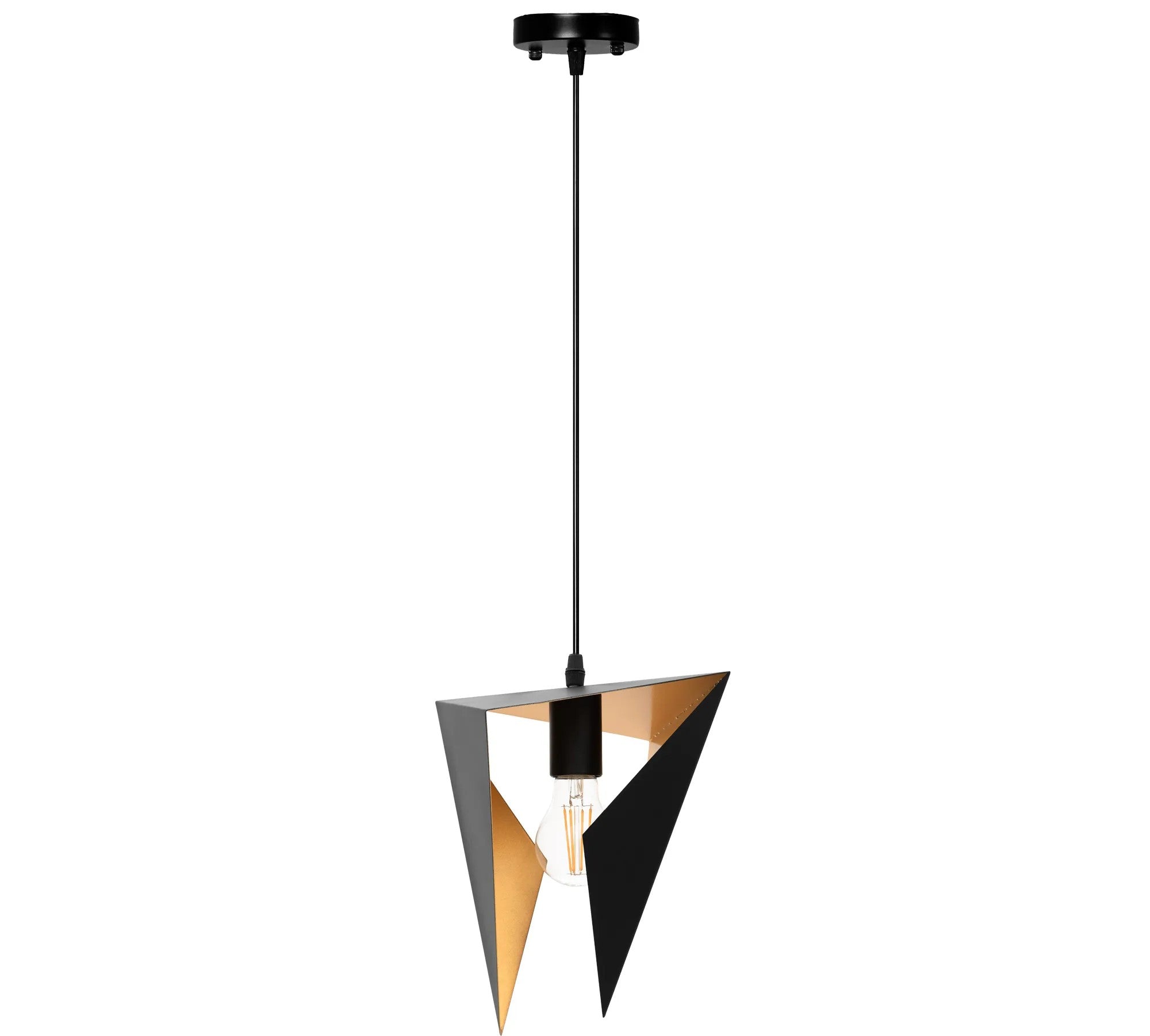 LAMPA SUFITOWA TRÓJKĄTNA GEOMETRYCZNA APP253-1CP CZARNA 3