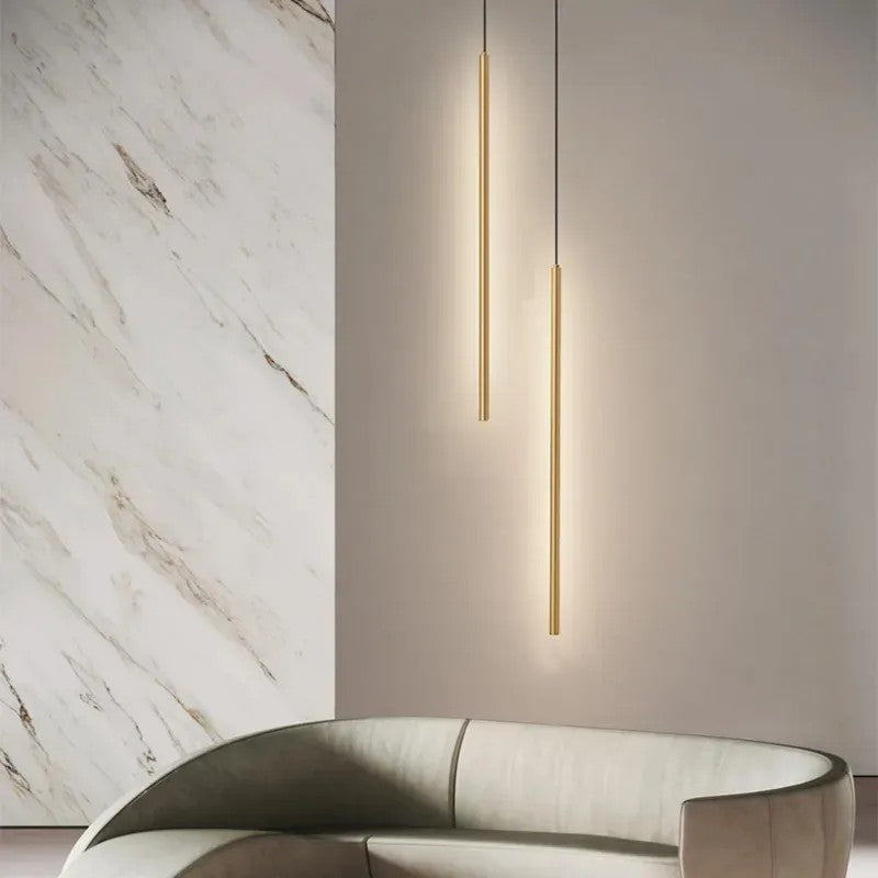 LAMPA SUFITOWA WISZĄCA LED APP1414-C GOLD 100cm 3
