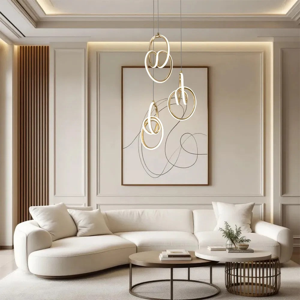 LAMPA WISZĄCA LED G082-3CPR Złota 3