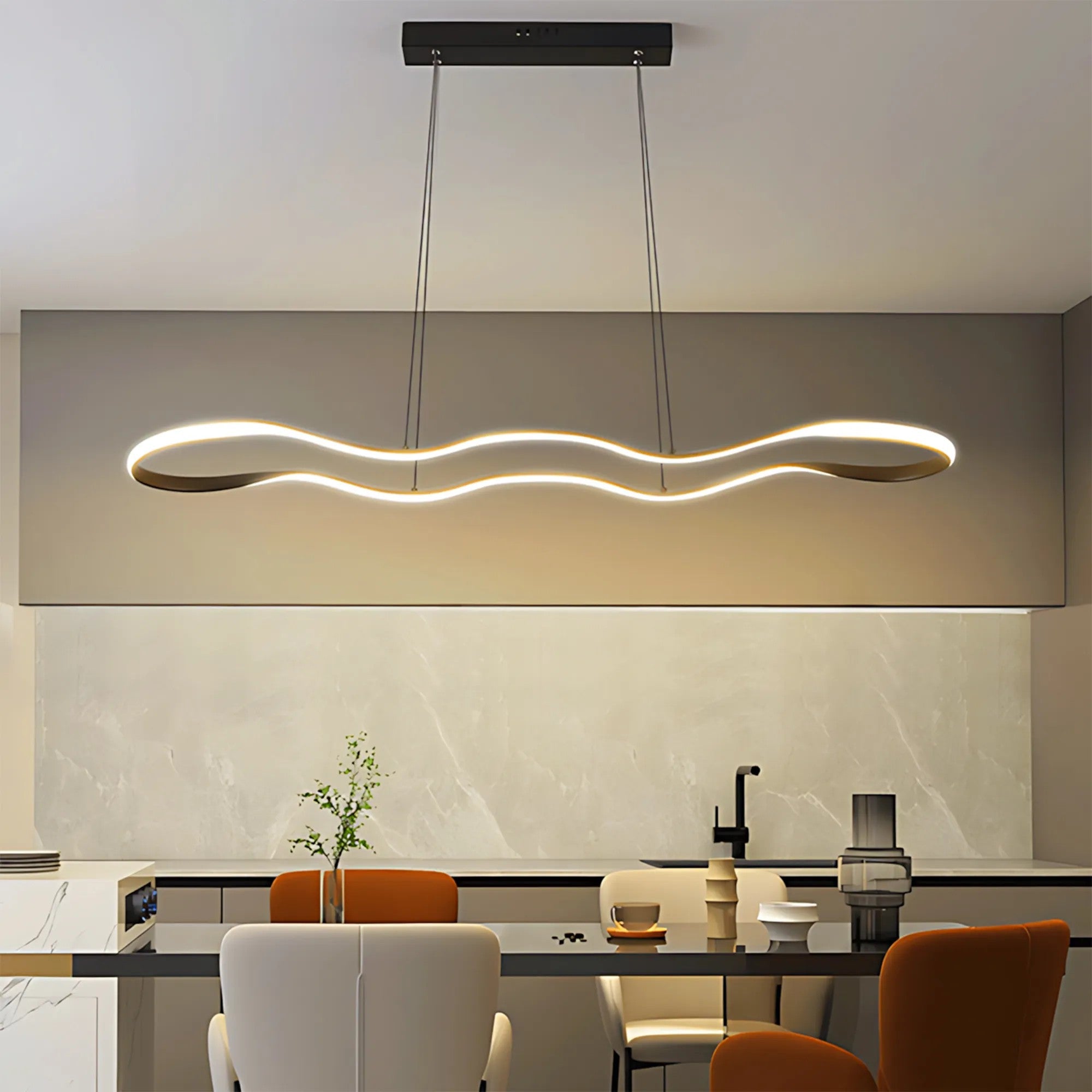 LAMPA SUFITOWA WISZĄCA LED LHJ026-CP CZARNA 3