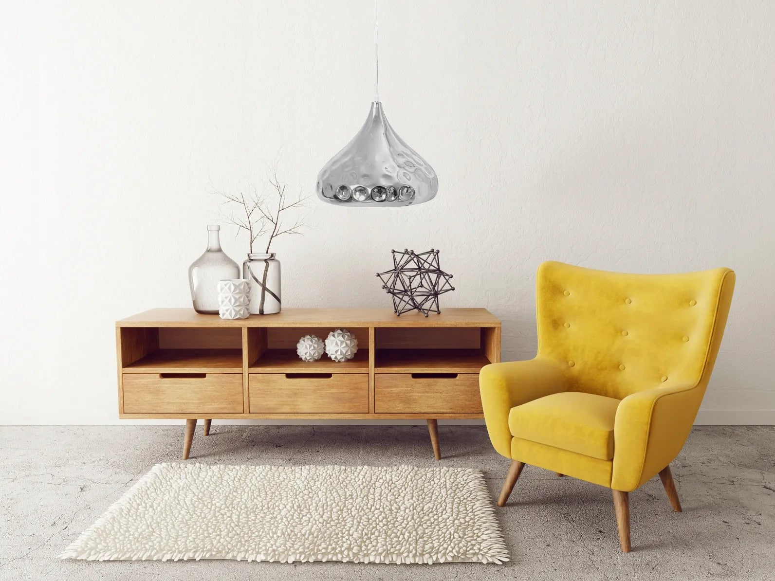 Lampa Sufitowa Lustrzana APP272-1CP SREBRNA 3