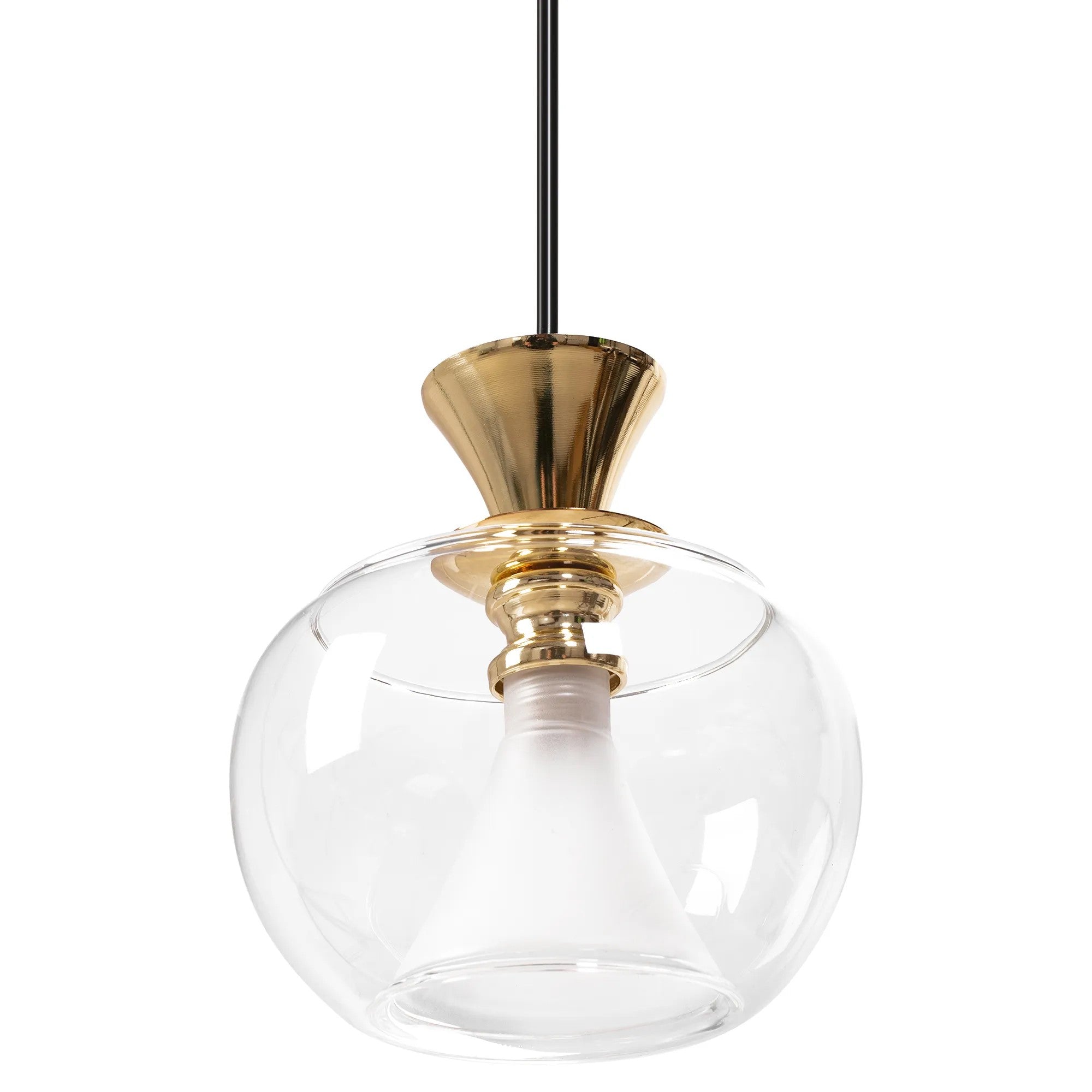 Lampa Sufitowa Wisząca Szklana Kula APP902-1CP Złota 3
