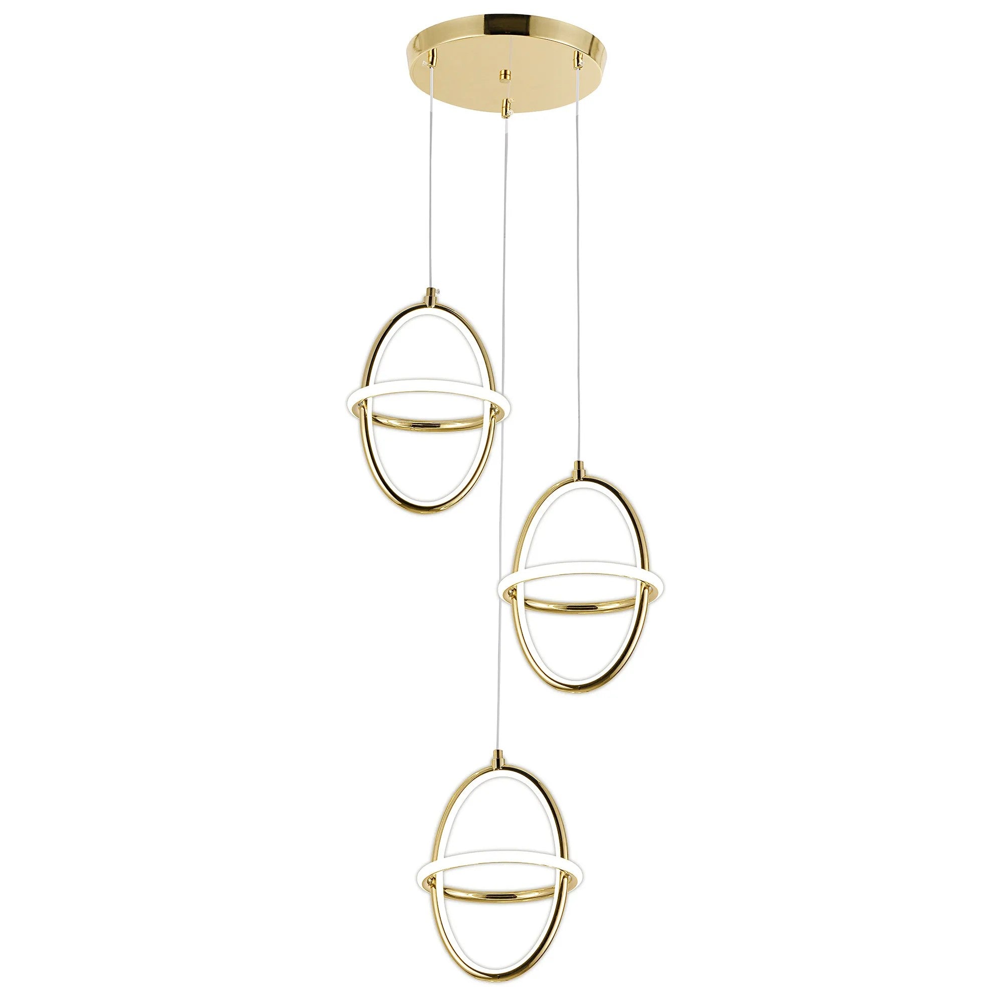 LAMPA WISZĄCA LED G064-3CPR Złota 3