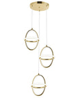 LAMPA WISZĄCA LED G064-3CPR Złota 3