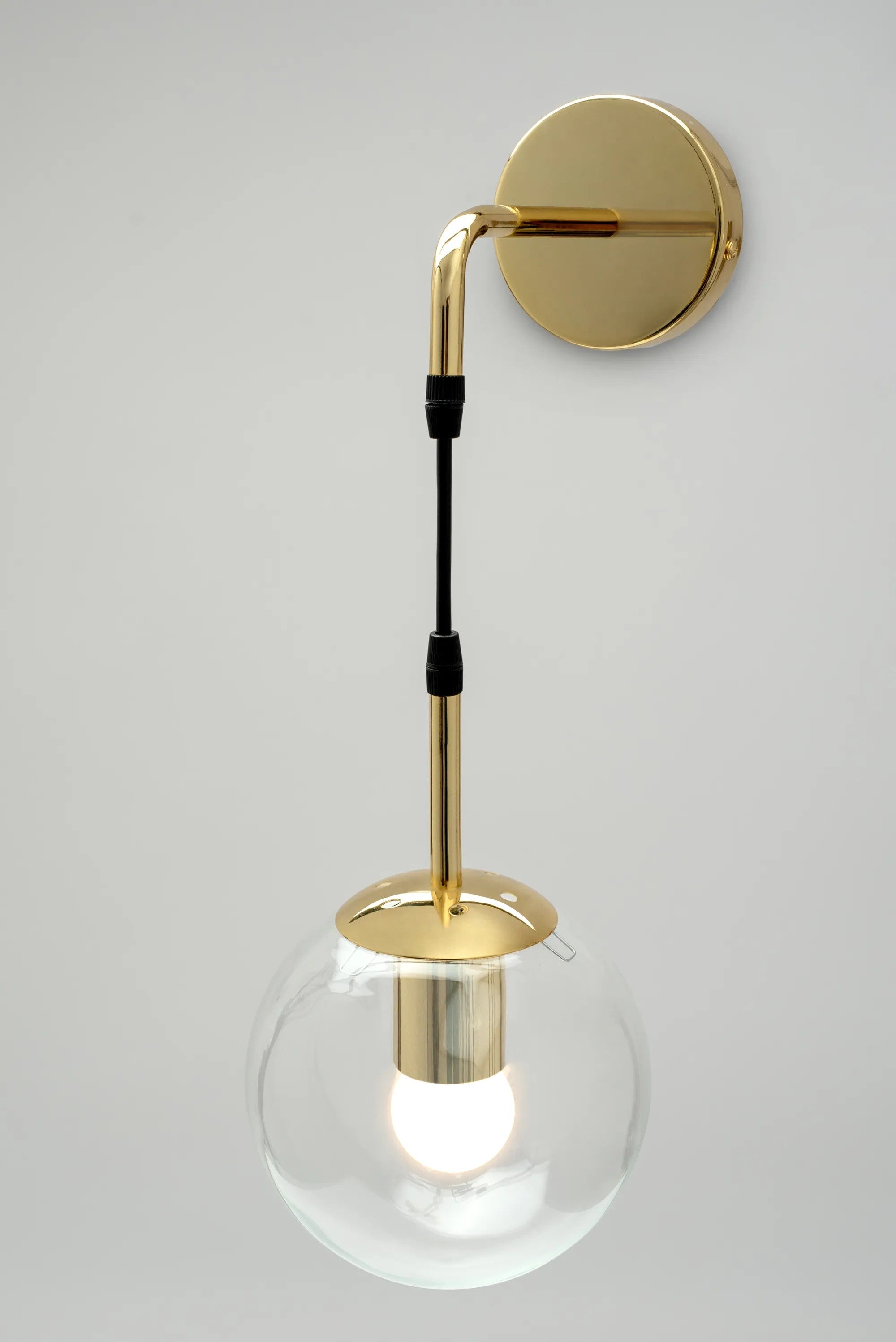 Lampa Ścienna Kinkiet Szklany APP685-1W Złota 3