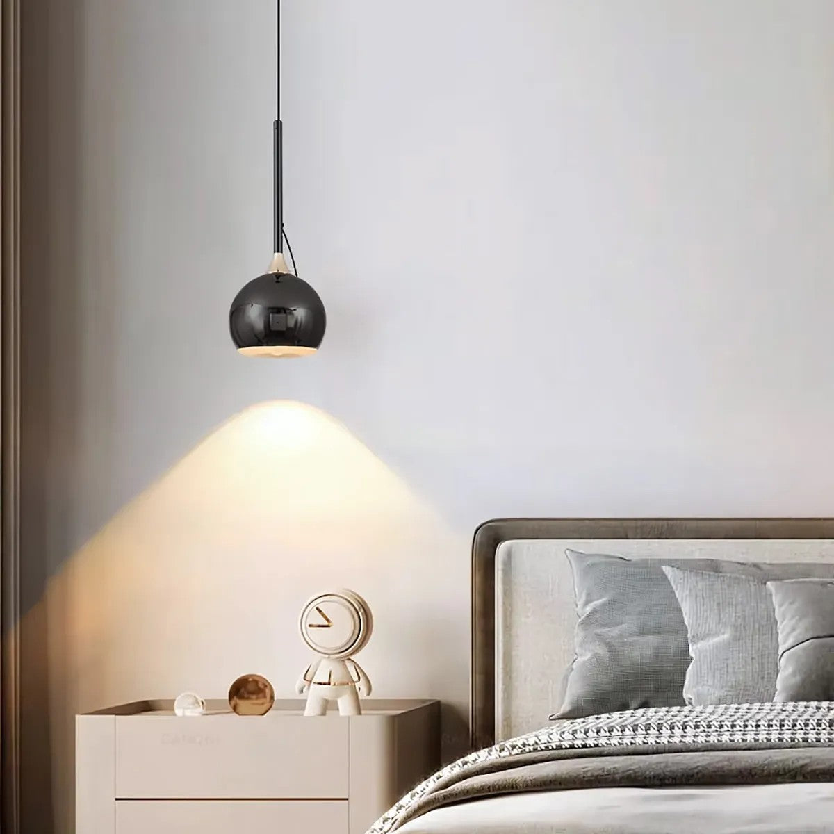 LAMPA SUFITOWA WISZĄCA LED G087-1CP Czarna Metaliczna 3