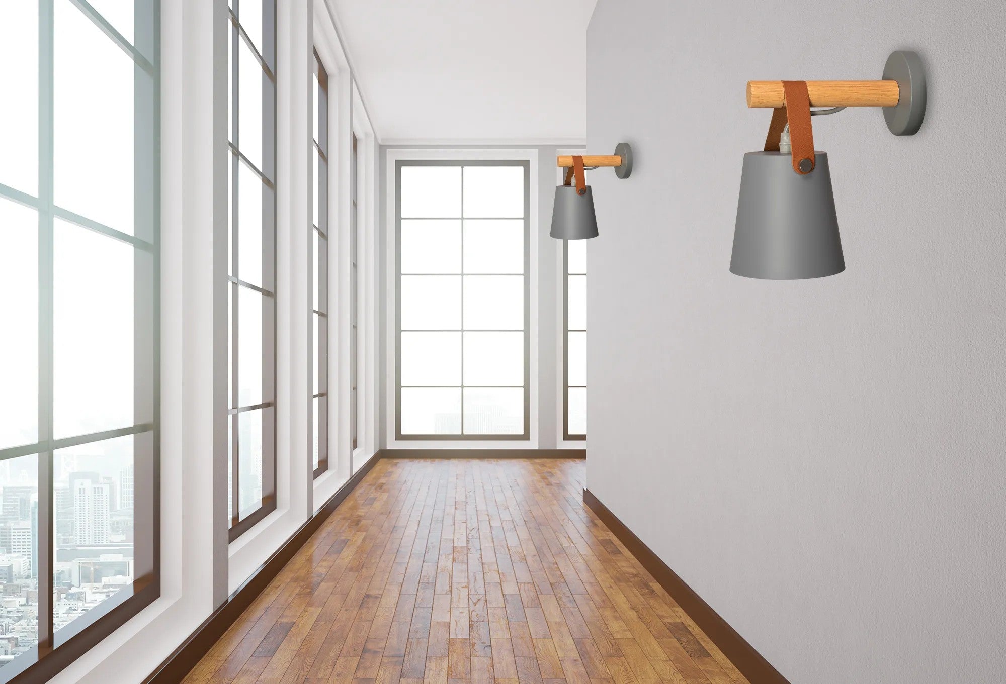 Lampa Kinkiet Ścienny Metalowy Z Paskiem Szary APP468-1W GREY 3