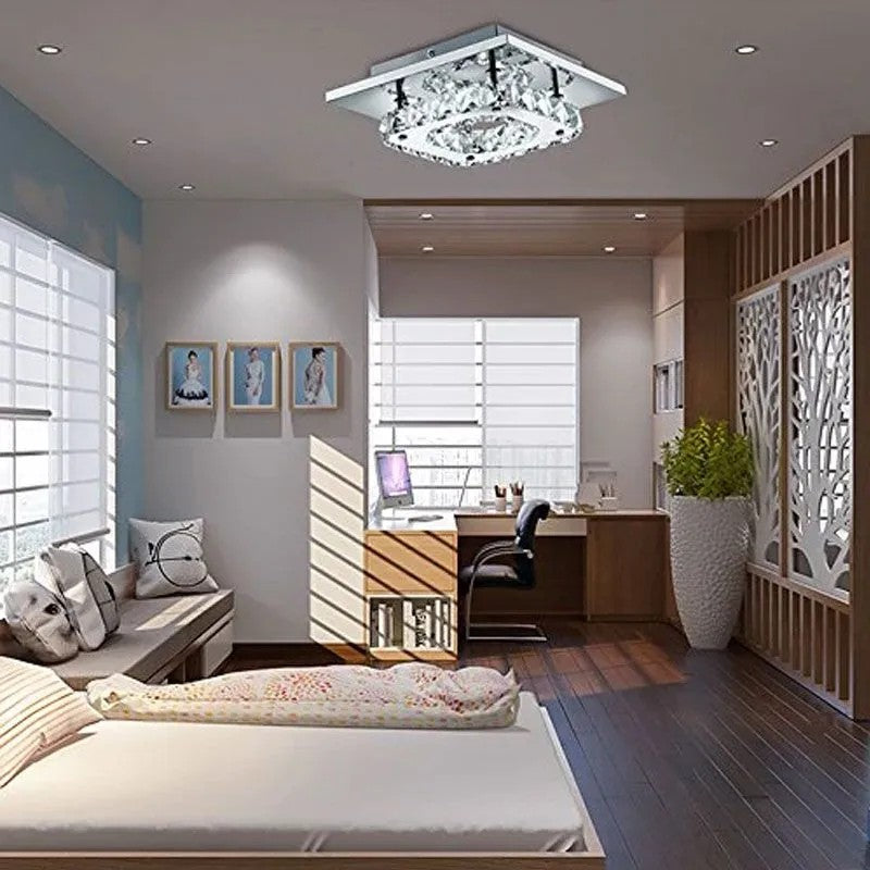 Lampa Sufitowa Kryształowa Plafon Glamour 8W APP406-C Neutralna 3