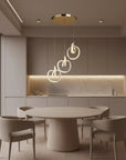 LAMPA SUFITOWA WISZĄCA LED LHJ093-3CP ZŁOTA 3